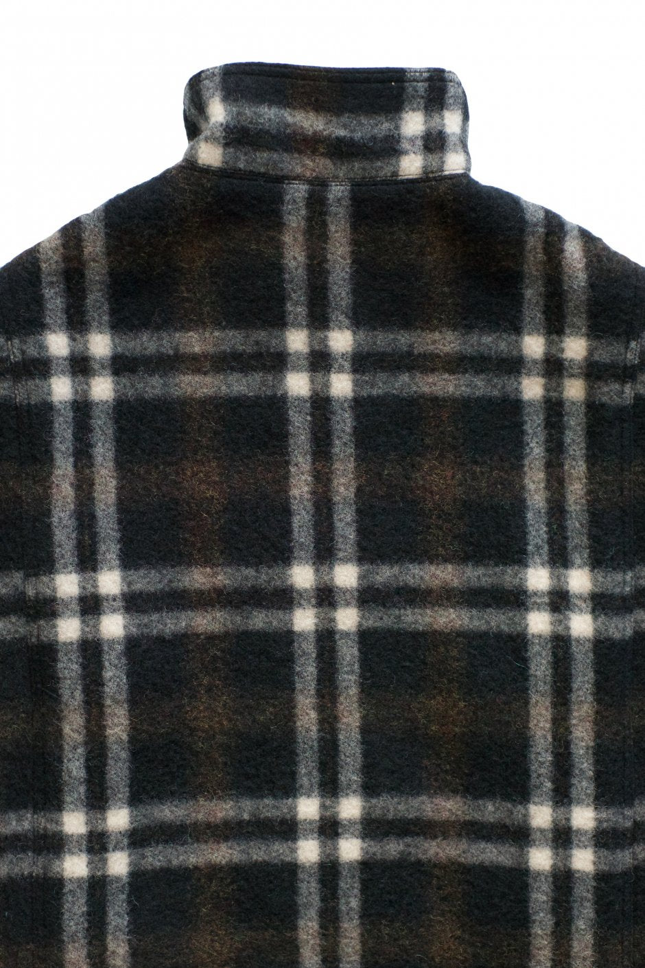 WRYHT - STAND COLLAR MANTLE - BLACK PLAID