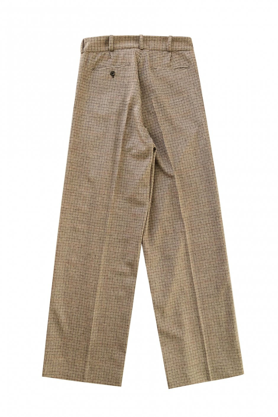 WRYHT- BELTED SACK TROUSER - COGNAC PLAID