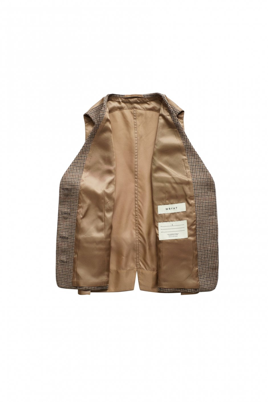 WRYHT - COUNTRY SACK VEST - COGNAC PLAID