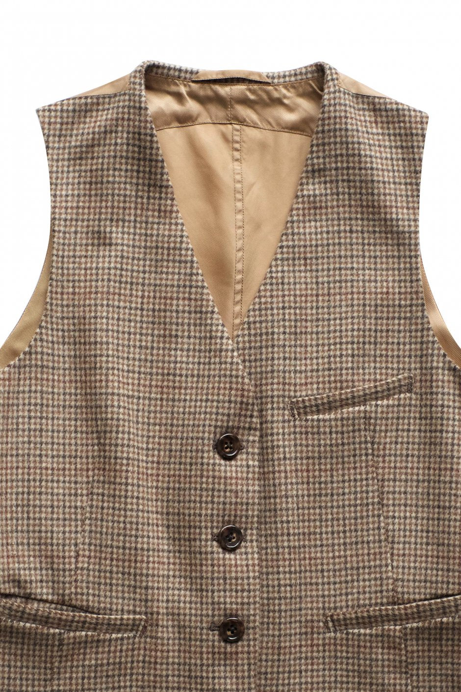 WRYHT - COUNTRY SACK VEST - COGNAC PLAID