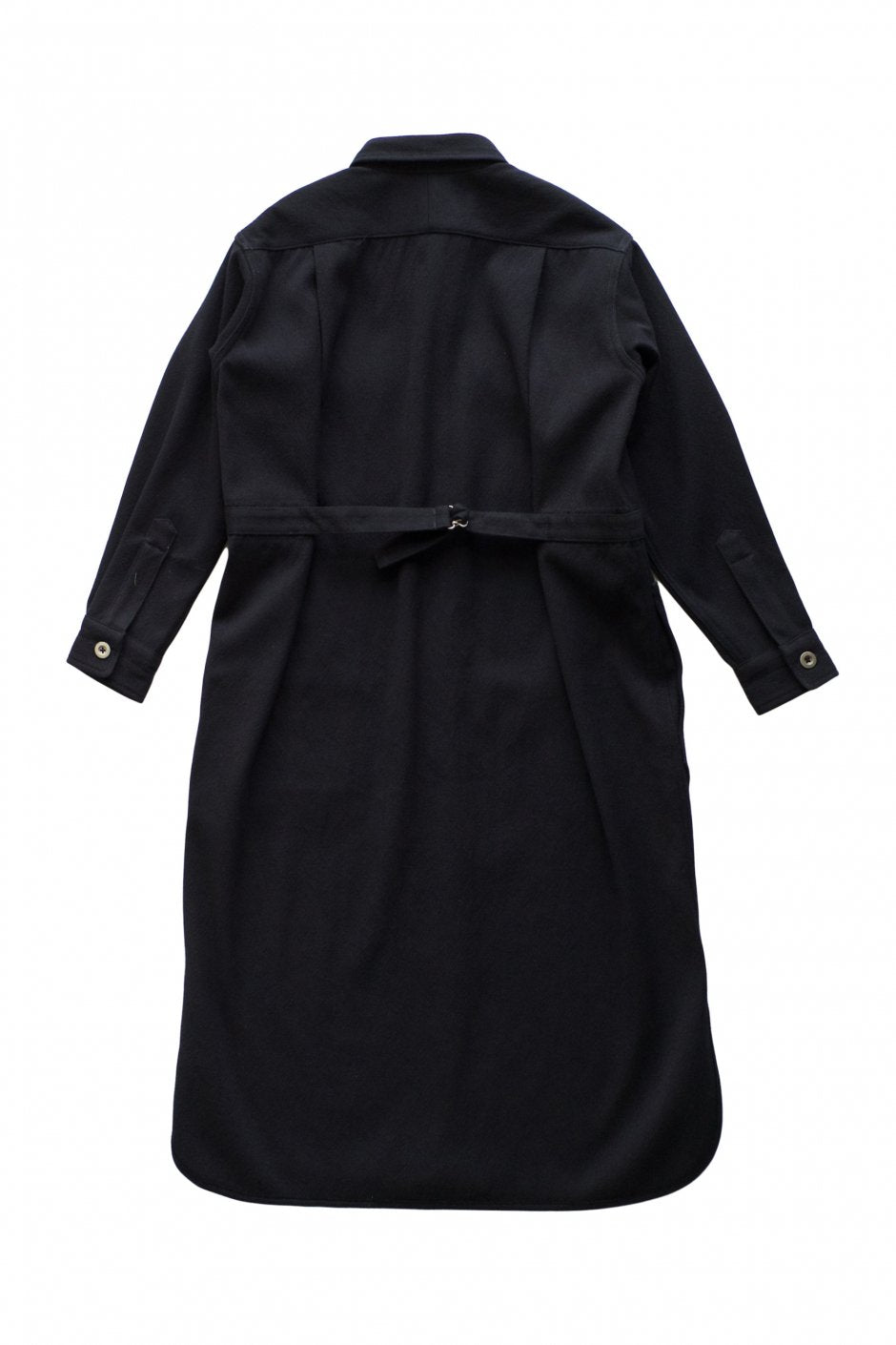 Nigel Cabourn woman - LONG CPO DRESS - MELTON - DARK NAVY