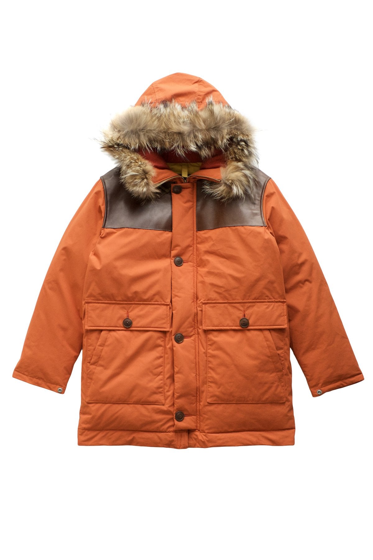 Nigel Cabourn - LONG DONKEY JACKET  - DARK ORANGE