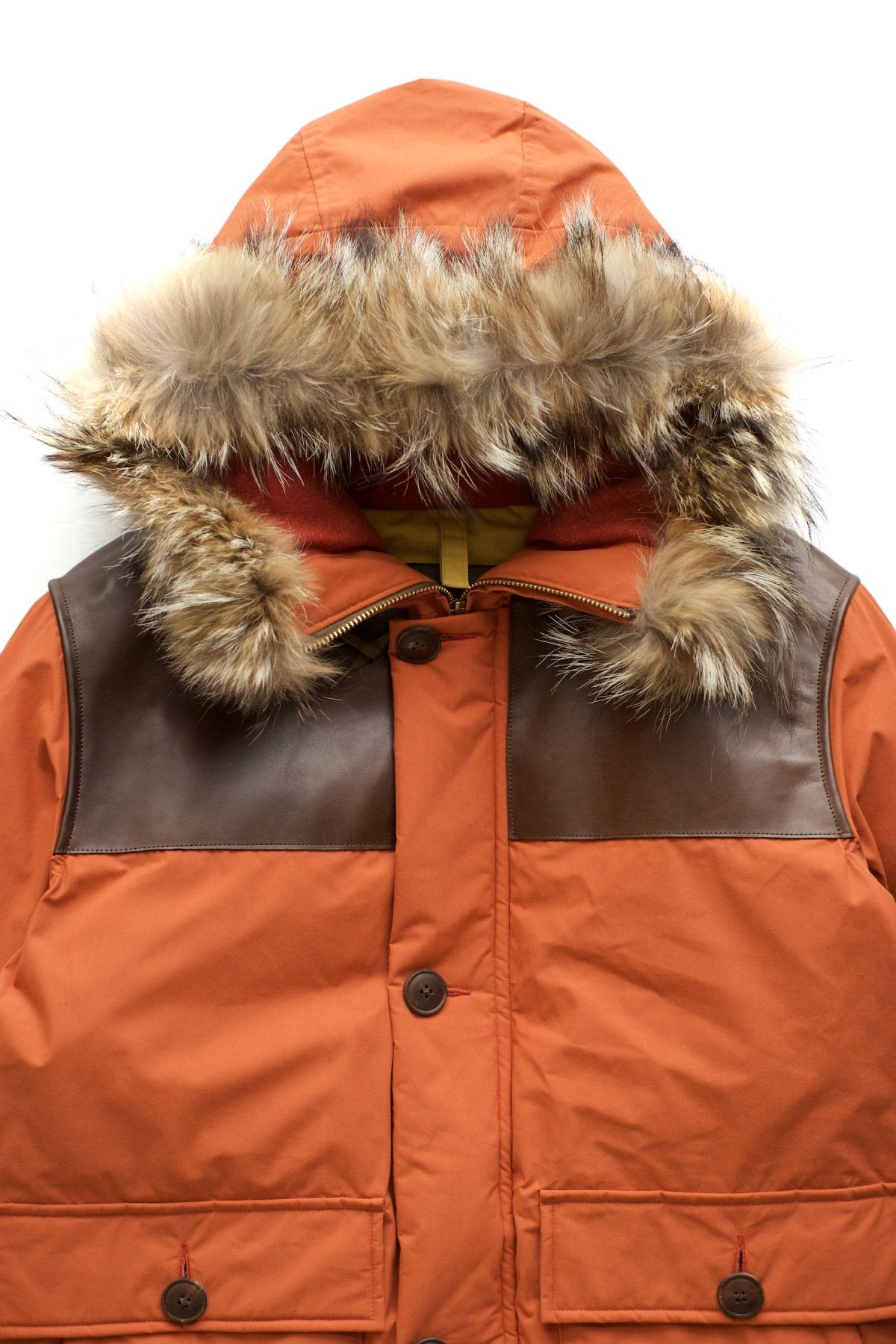 Nigel Cabourn - LONG DONKEY JACKET  - DARK ORANGE