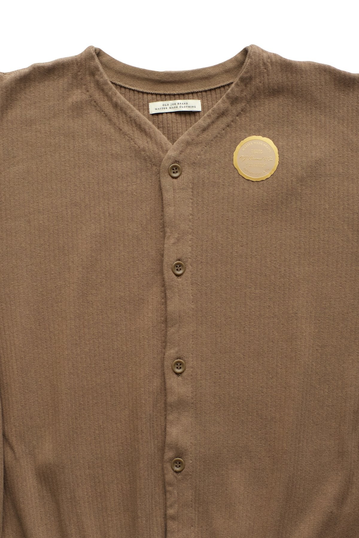 OLD JOE - RIBBED OPEN-FRONT UNDER SHIRTS - DUNE