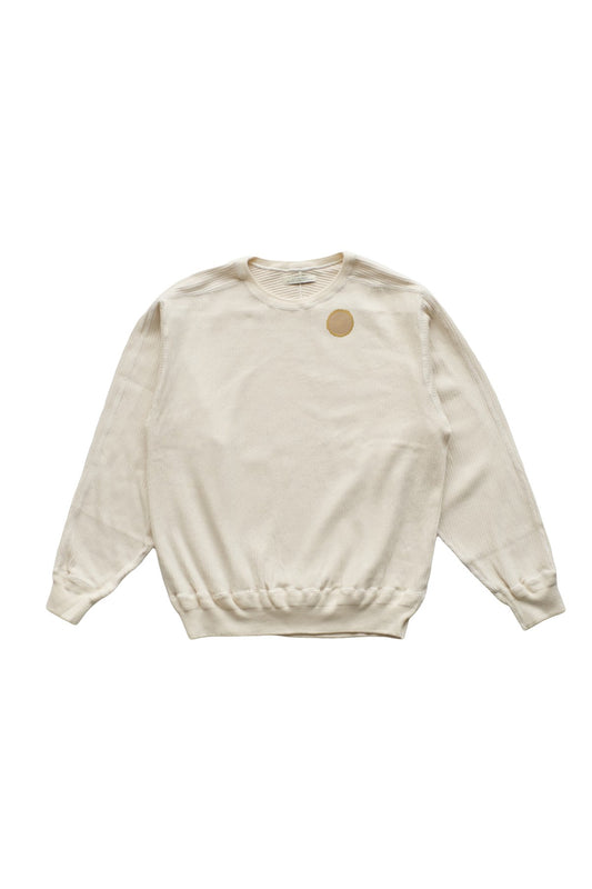 OLD JOE - RIBBED CREW-NECK UNDER SHIRTS - NATURAL