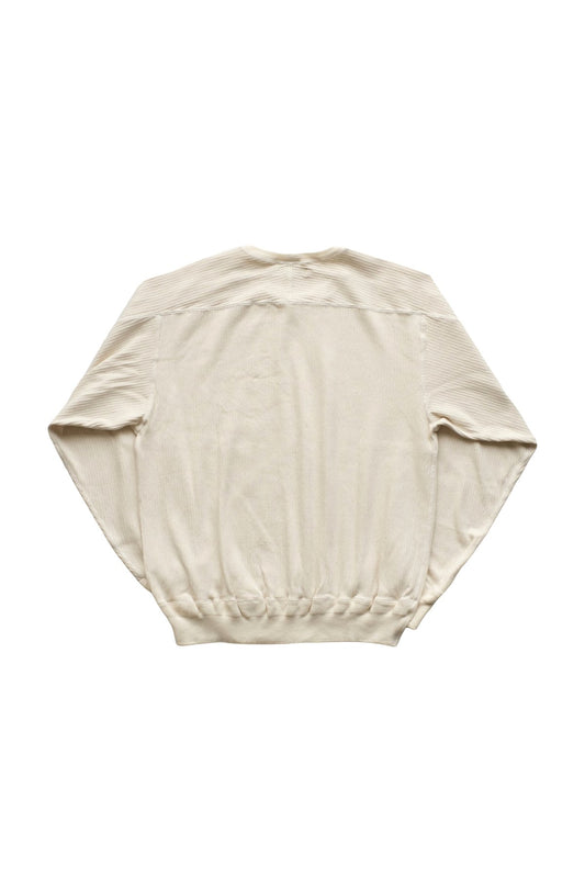 OLD JOE - RIBBED CREW-NECK UNDER SHIRTS - NATURAL