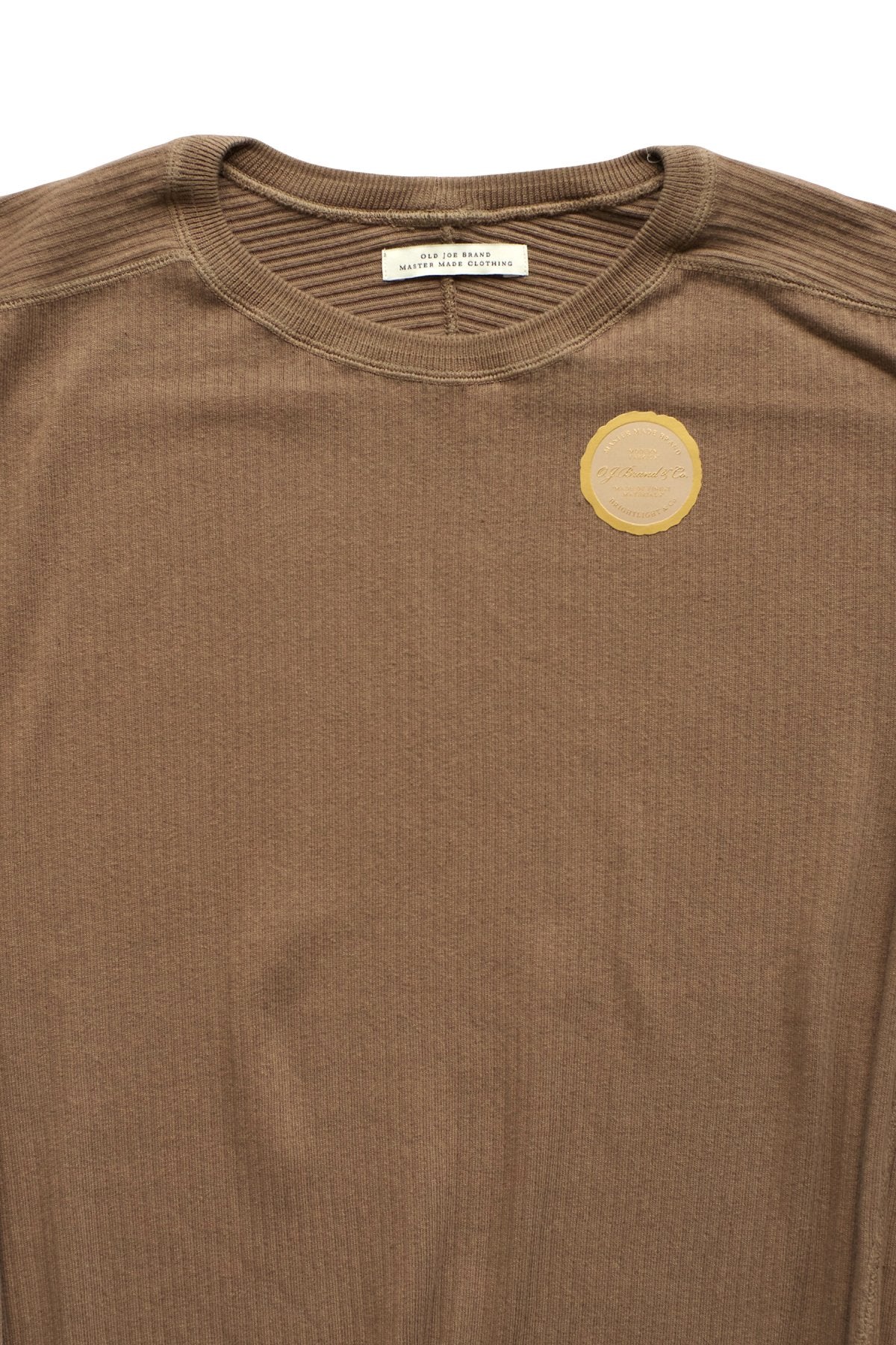 OLD JOE - RIBBED CREW-NECK UNDER SHIRTS - DUNE