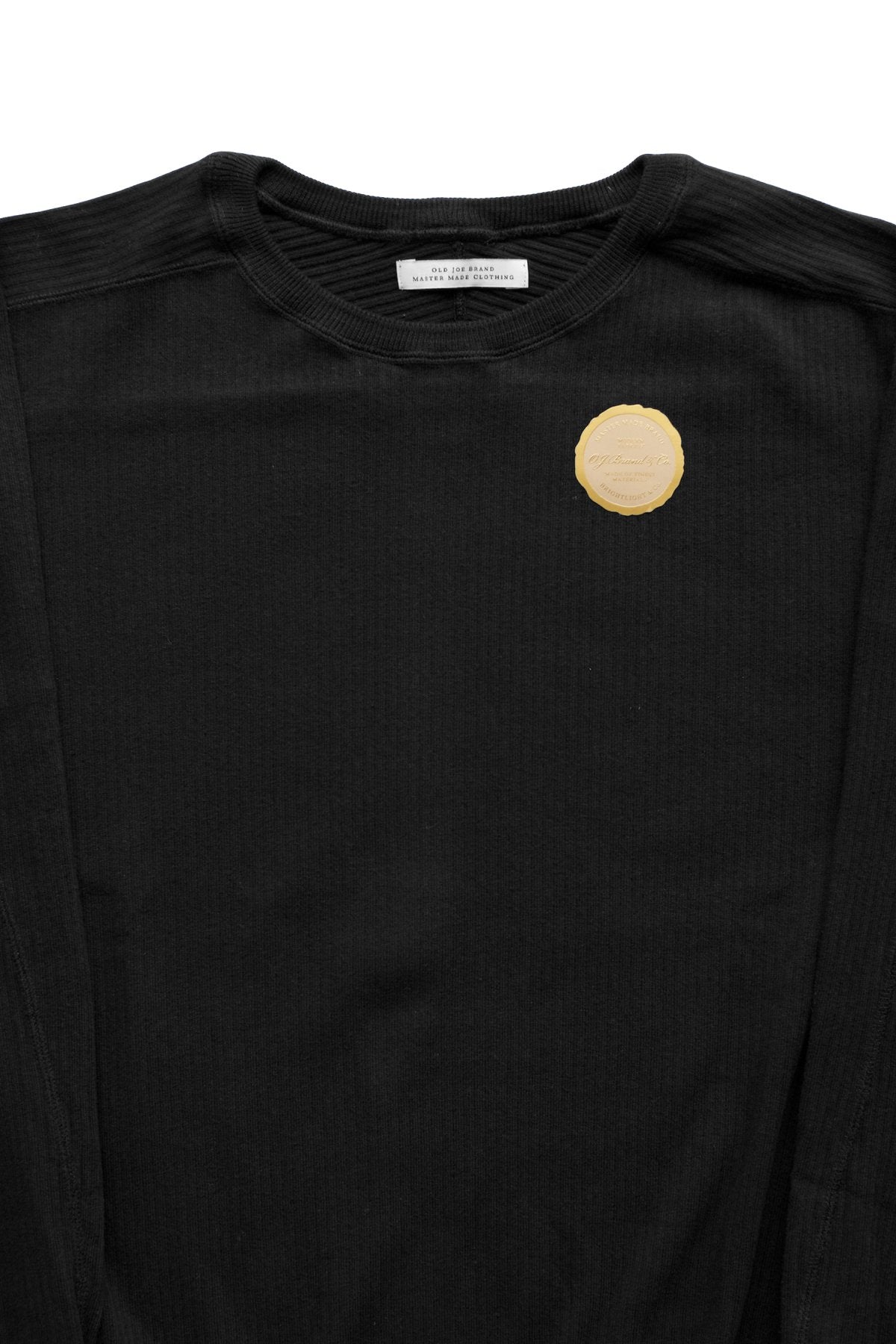 OLD JOE - RIBBED CREW-NECK UNDER SHIRTS - BLACK