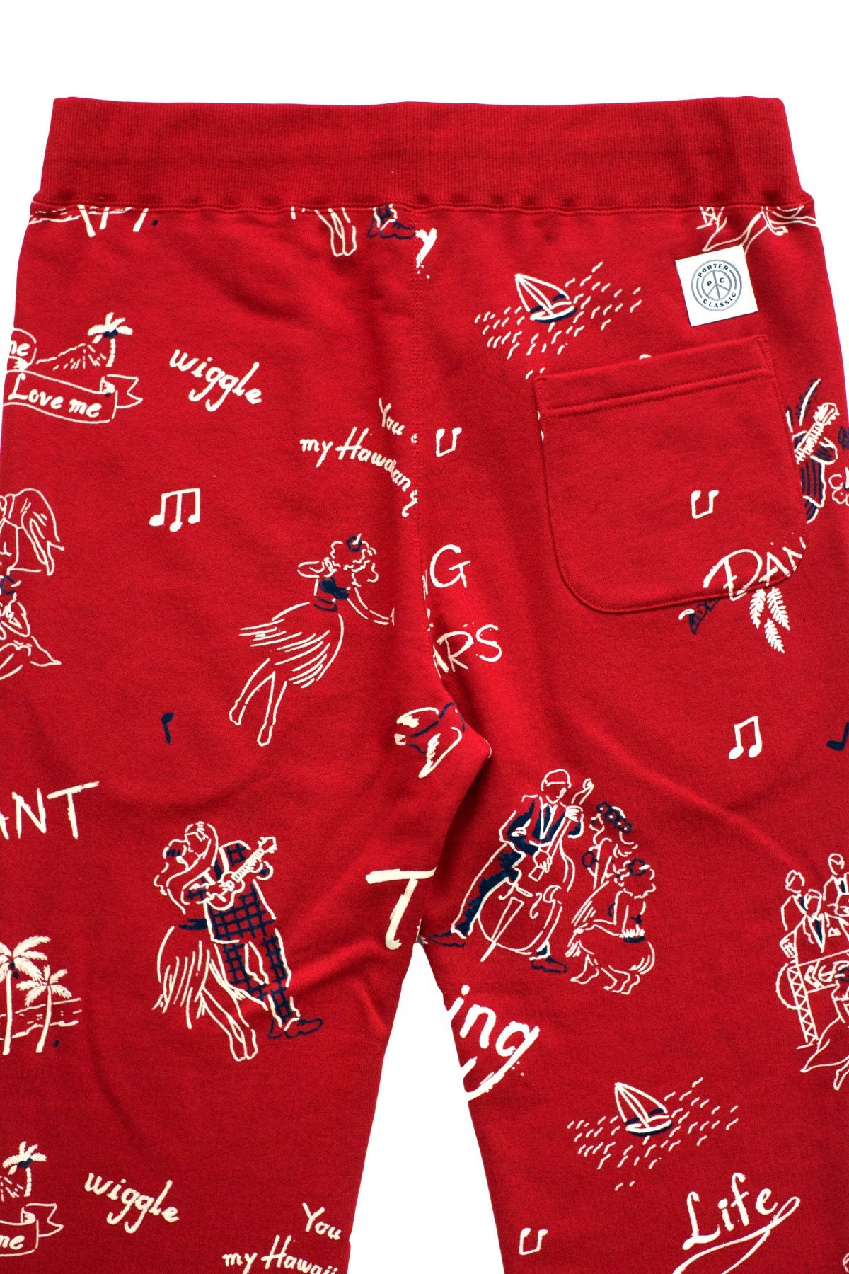 Porter Classic ★★★ - FLOCKY SWEAT PANTS - RED