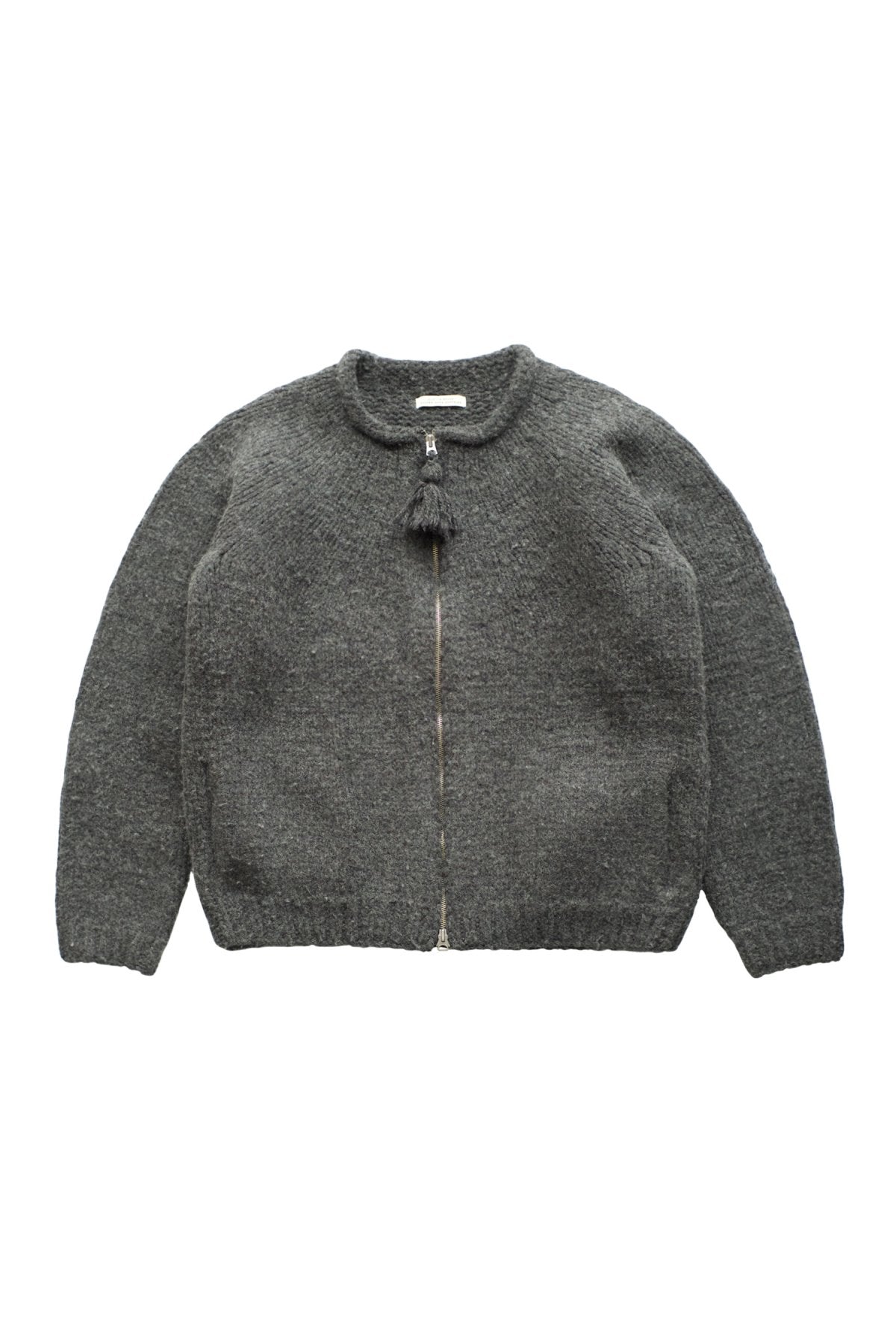 OLD JOE - ZIP UP CREW-NECK COWCHAIN - GRAPHITE