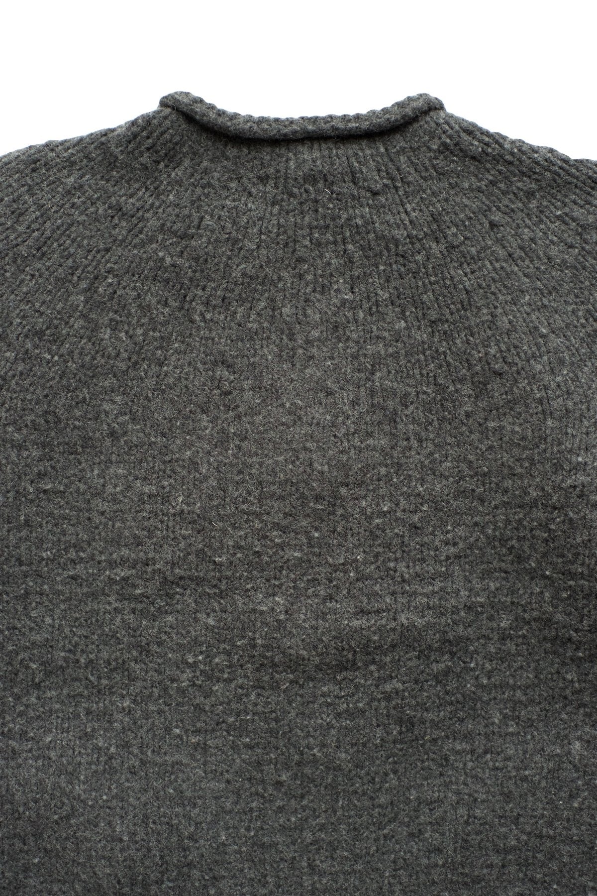 OLD JOE - ZIP UP CREW-NECK COWCHAIN - GRAPHITE