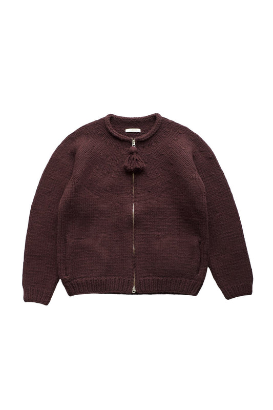 OLD JOE - ZIP UP CREW-NECK COWCHAIN - PORT