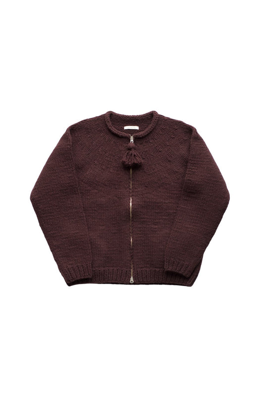 OLD JOE - ZIP UP CREW-NECK COWCHAIN - PORT