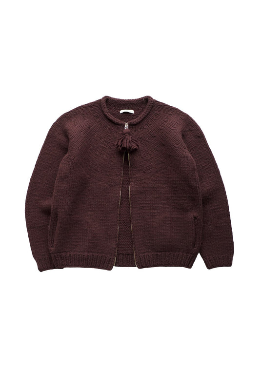 OLD JOE - ZIP UP CREW-NECK COWCHAIN - PORT