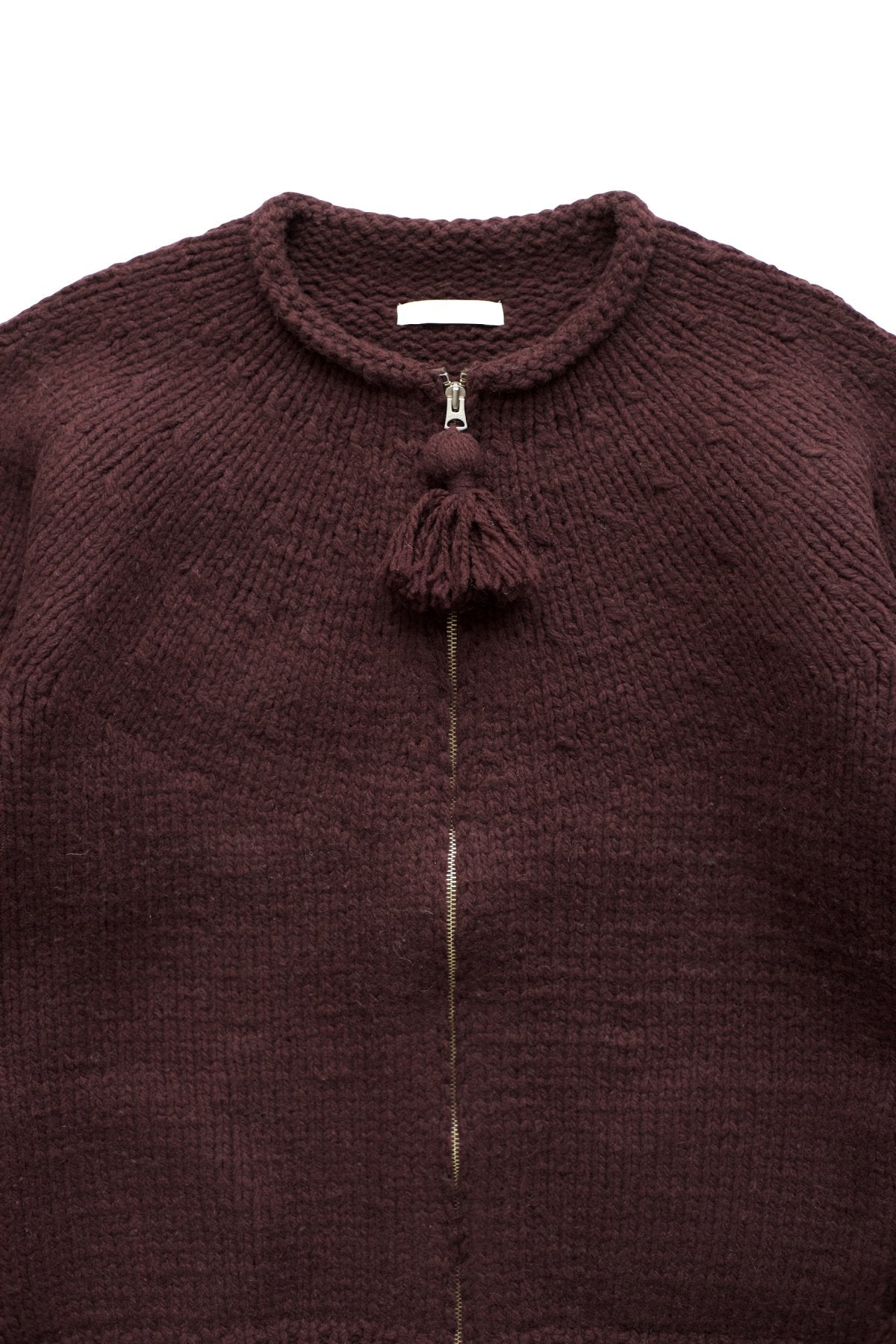 OLD JOE - ZIP UP CREW-NECK COWCHAIN - PORT