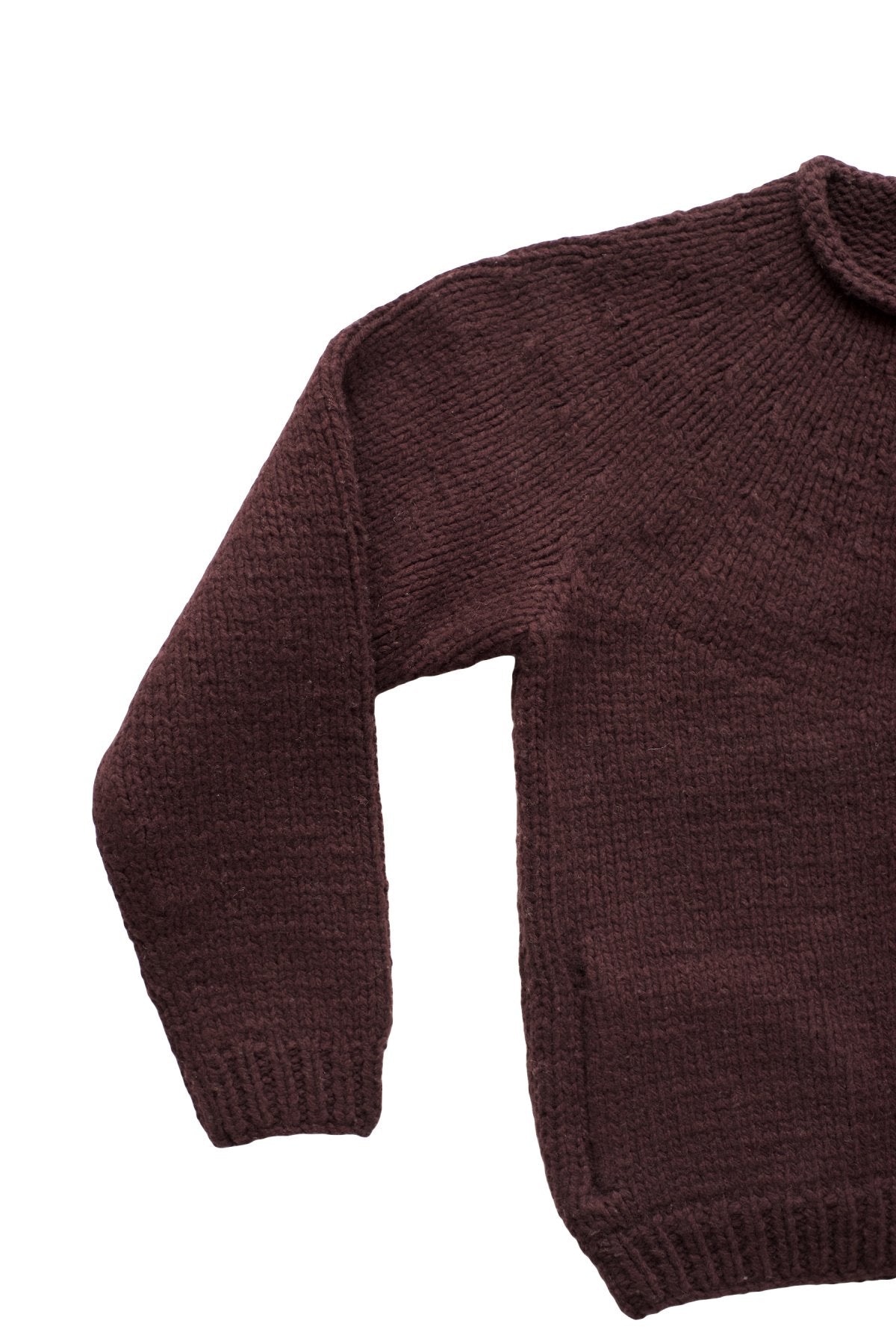 OLD JOE - ZIP UP CREW-NECK COWCHAIN - PORT