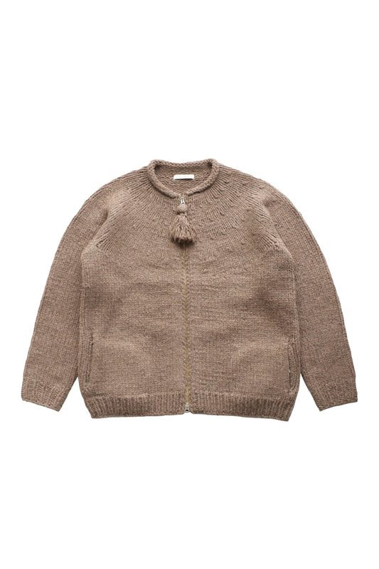 OLD JOE - ZIP UP CREW-NECK COWCHAIN - MINK