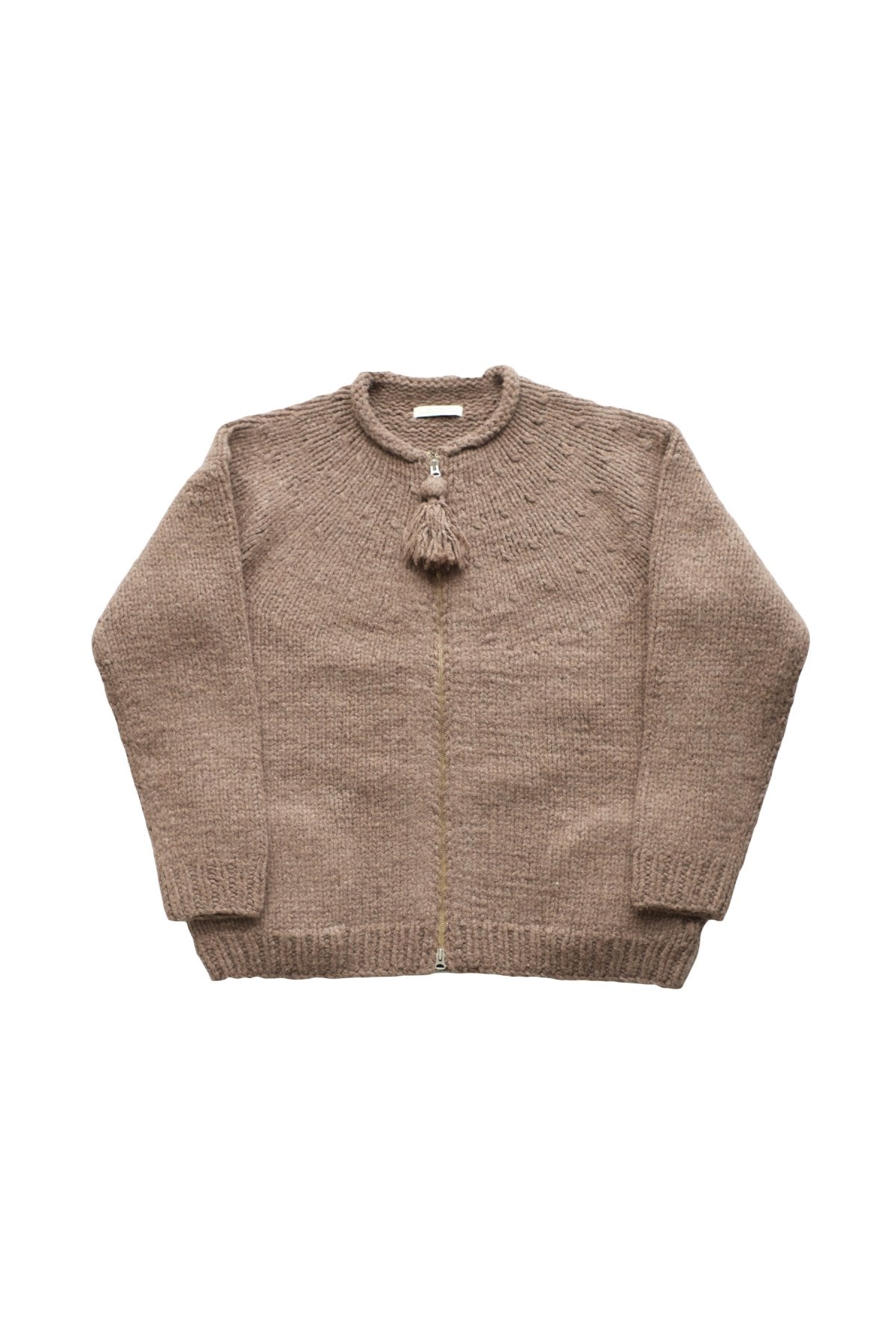 OLD JOE - ZIP UP CREW-NECK COWCHAIN - MINK