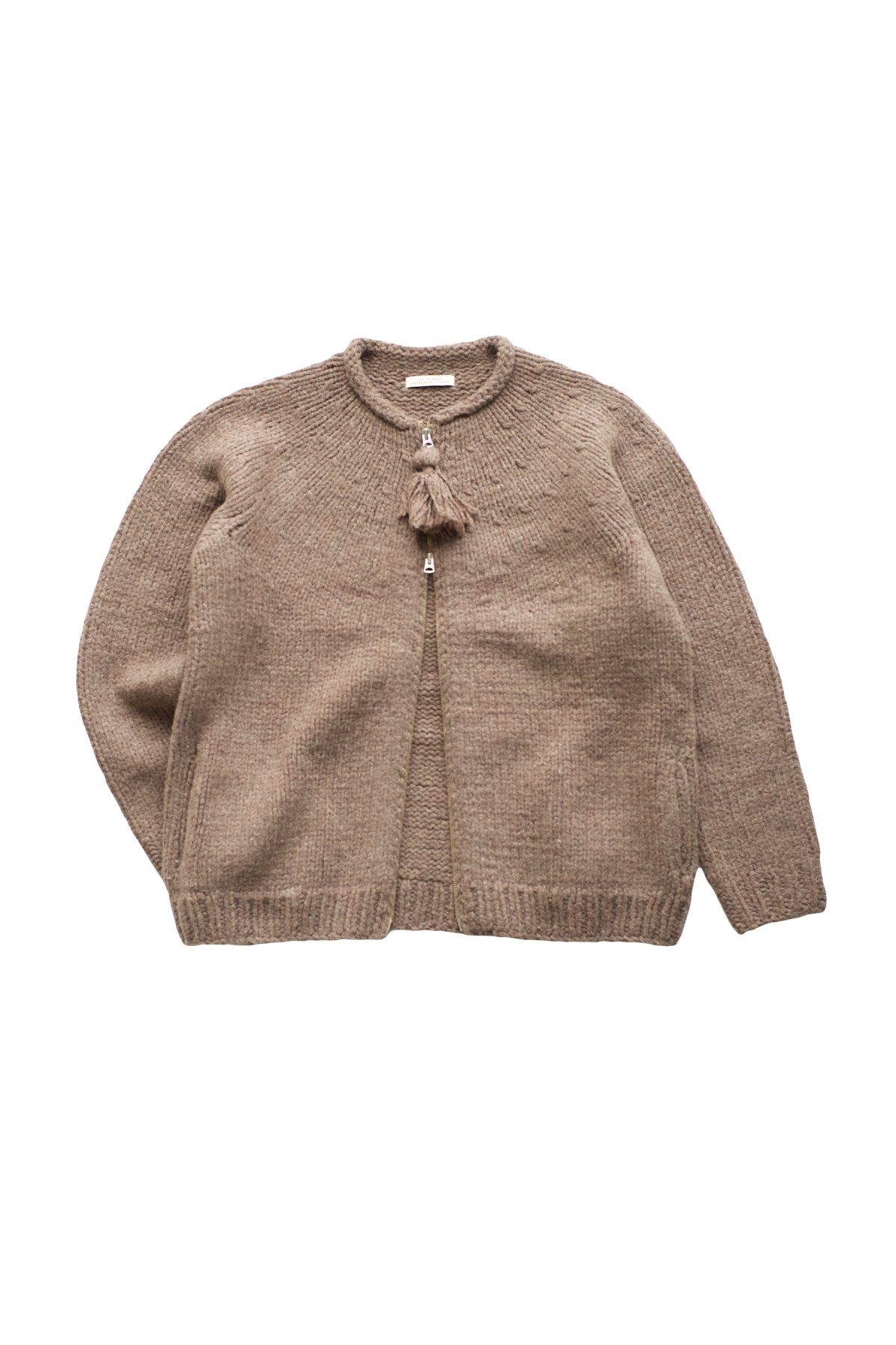 OLD JOE - ZIP UP CREW-NECK COWCHAIN - MINK