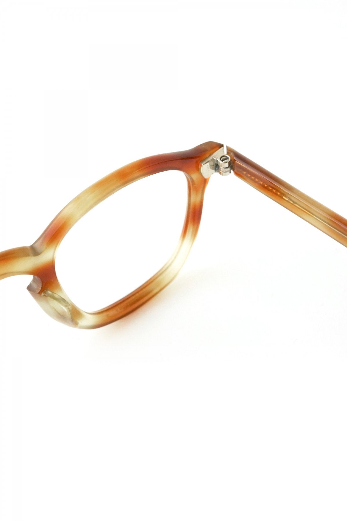 1950S FRANCE VINTAGE EYEGLASS - AMBER - OPT-502