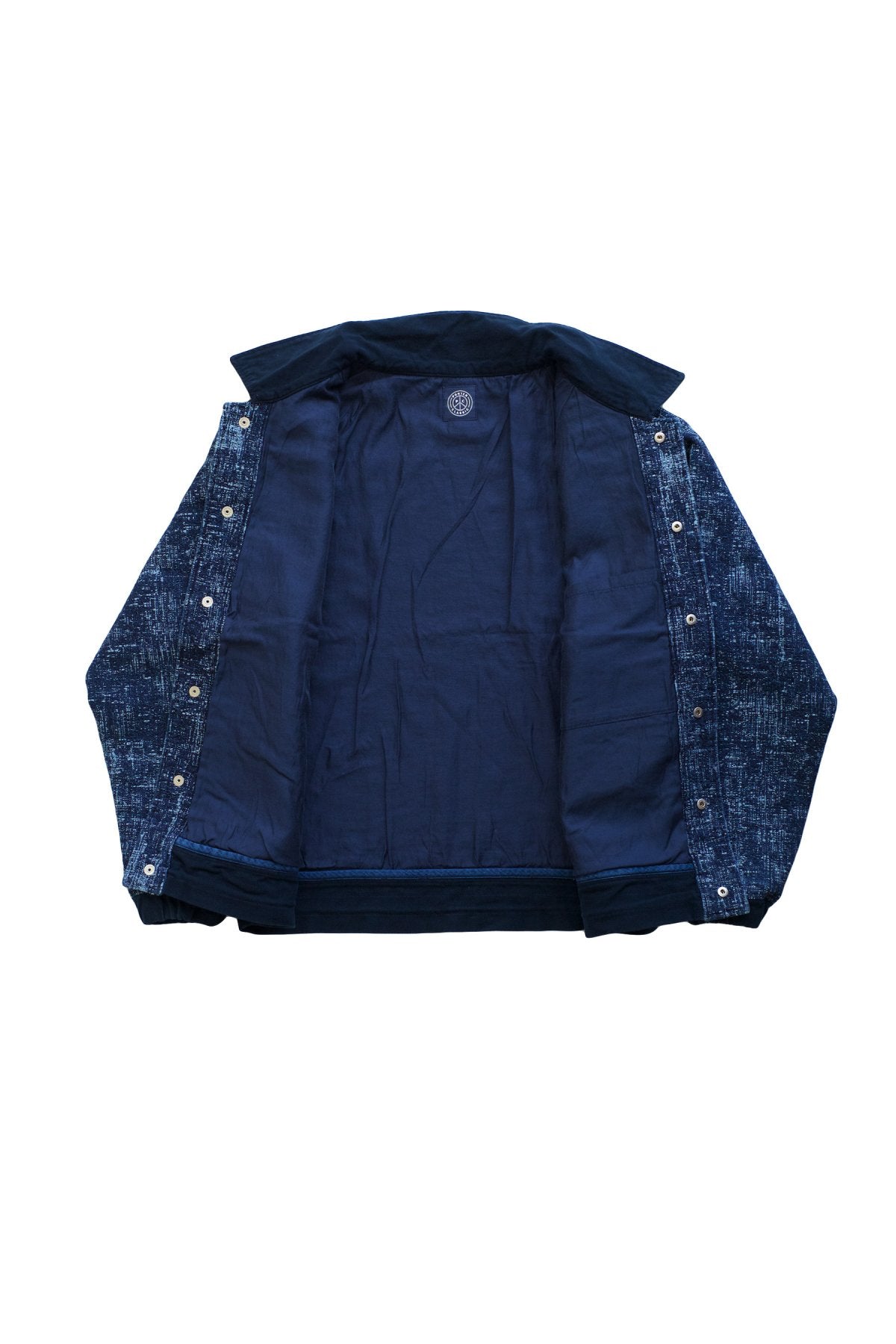 Porter Classic - PEELED CLOTH VARSITY JACKET CUSTOM - BLUE