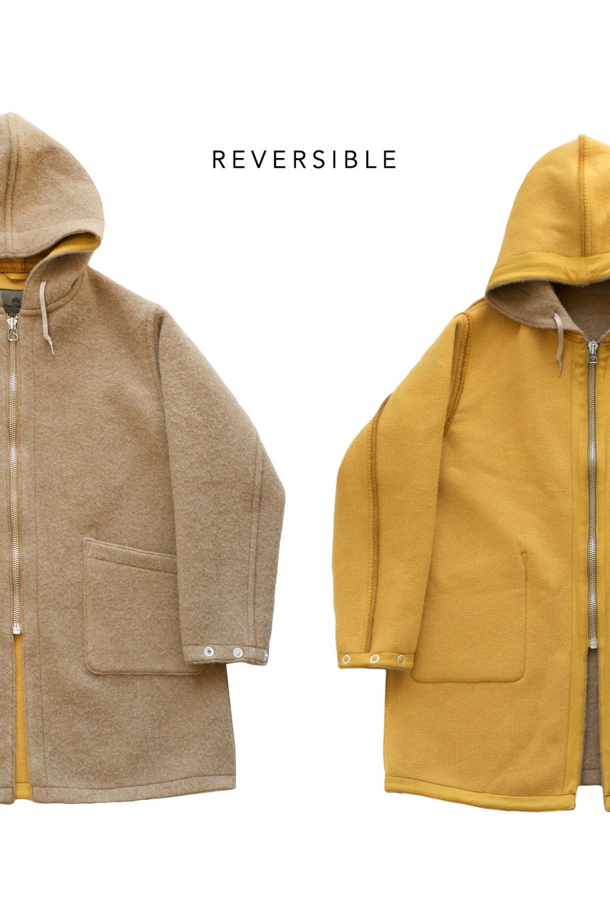 Nigel Cabourn - REVERSIBLE WARM UP COAT - BEIGE