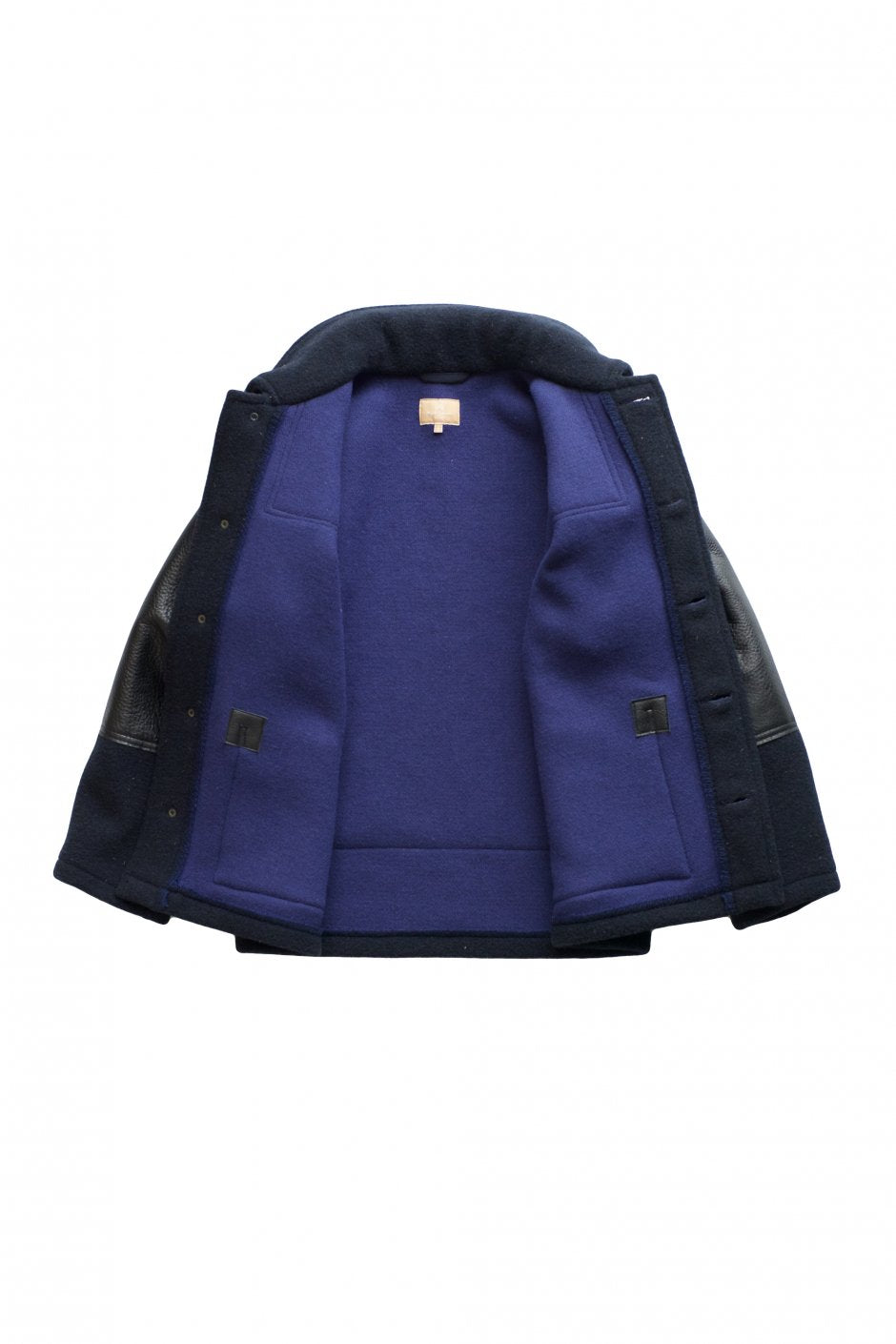 Nigel Cabourn woman - DONKEY COAT LEATHER - NAVY