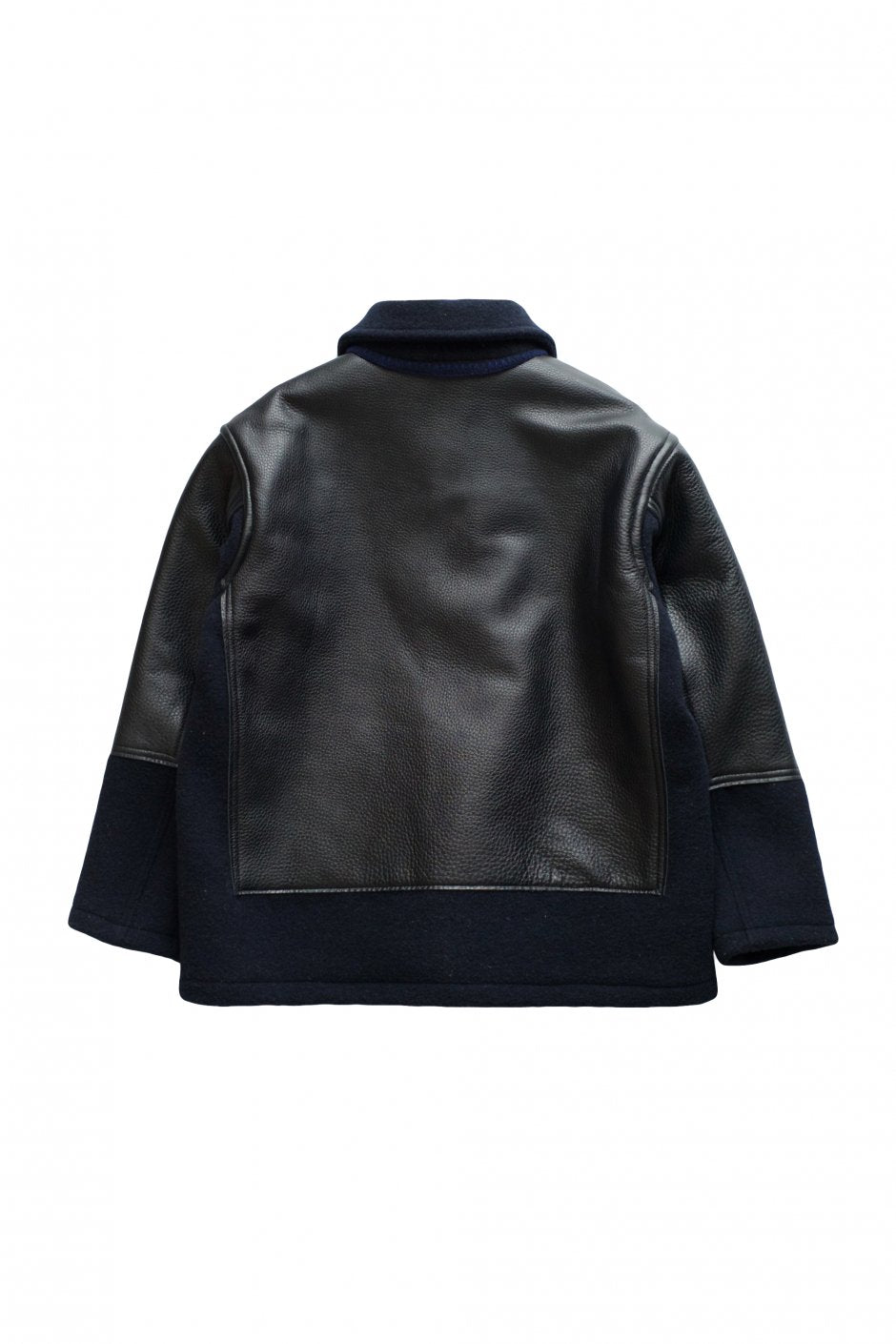 Nigel Cabourn woman - DONKEY COAT LEATHER - NAVY