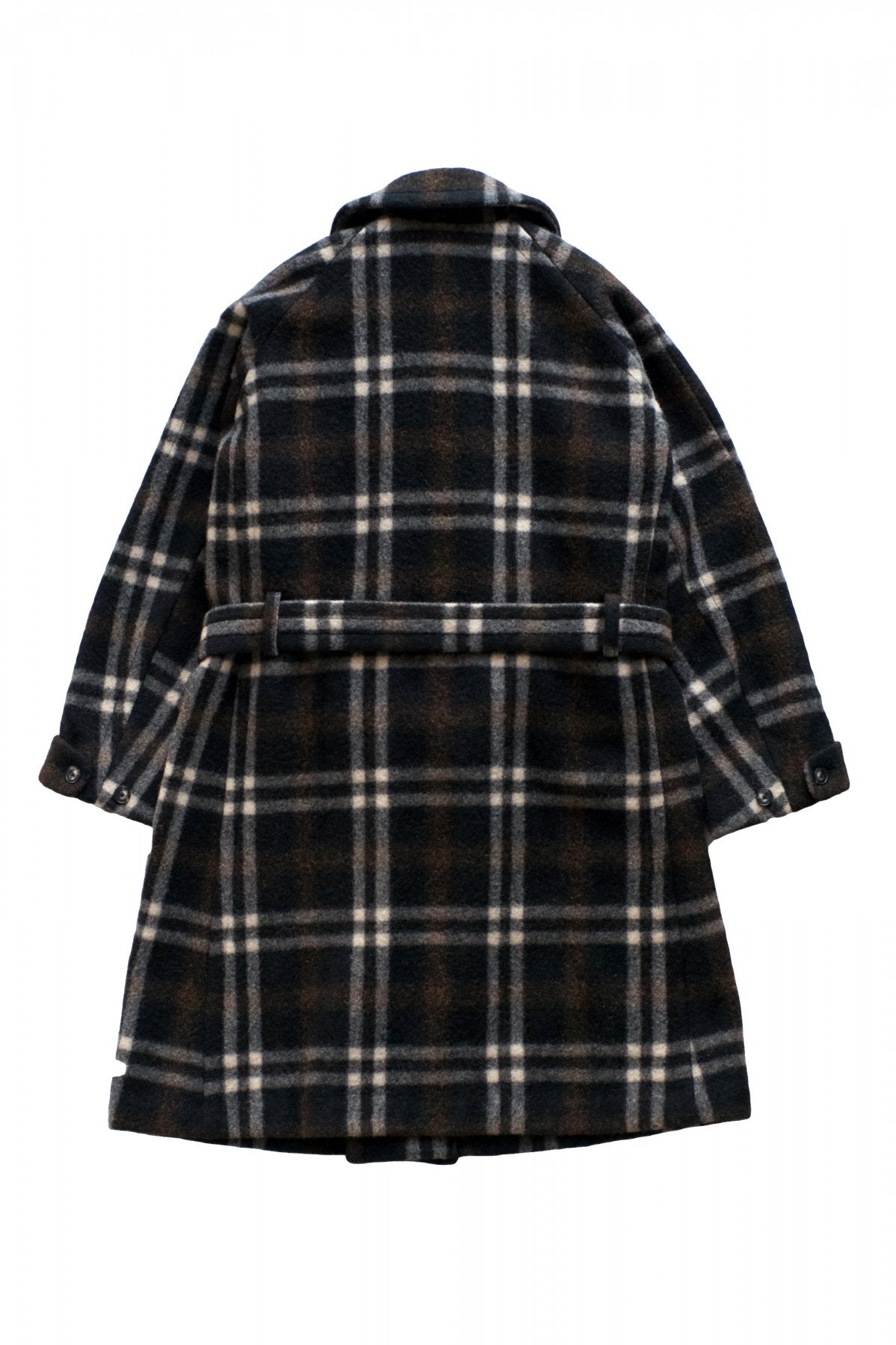 OLD JOE - PILLING MELTON MACKINAW COAT - BLACK PLAID