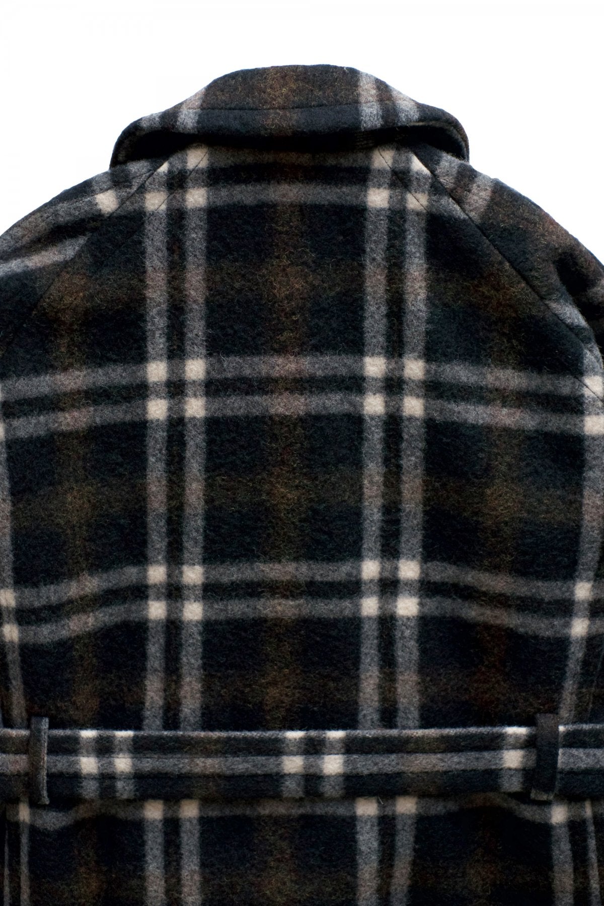 OLD JOE - PILLING MELTON MACKINAW COAT - BLACK PLAID