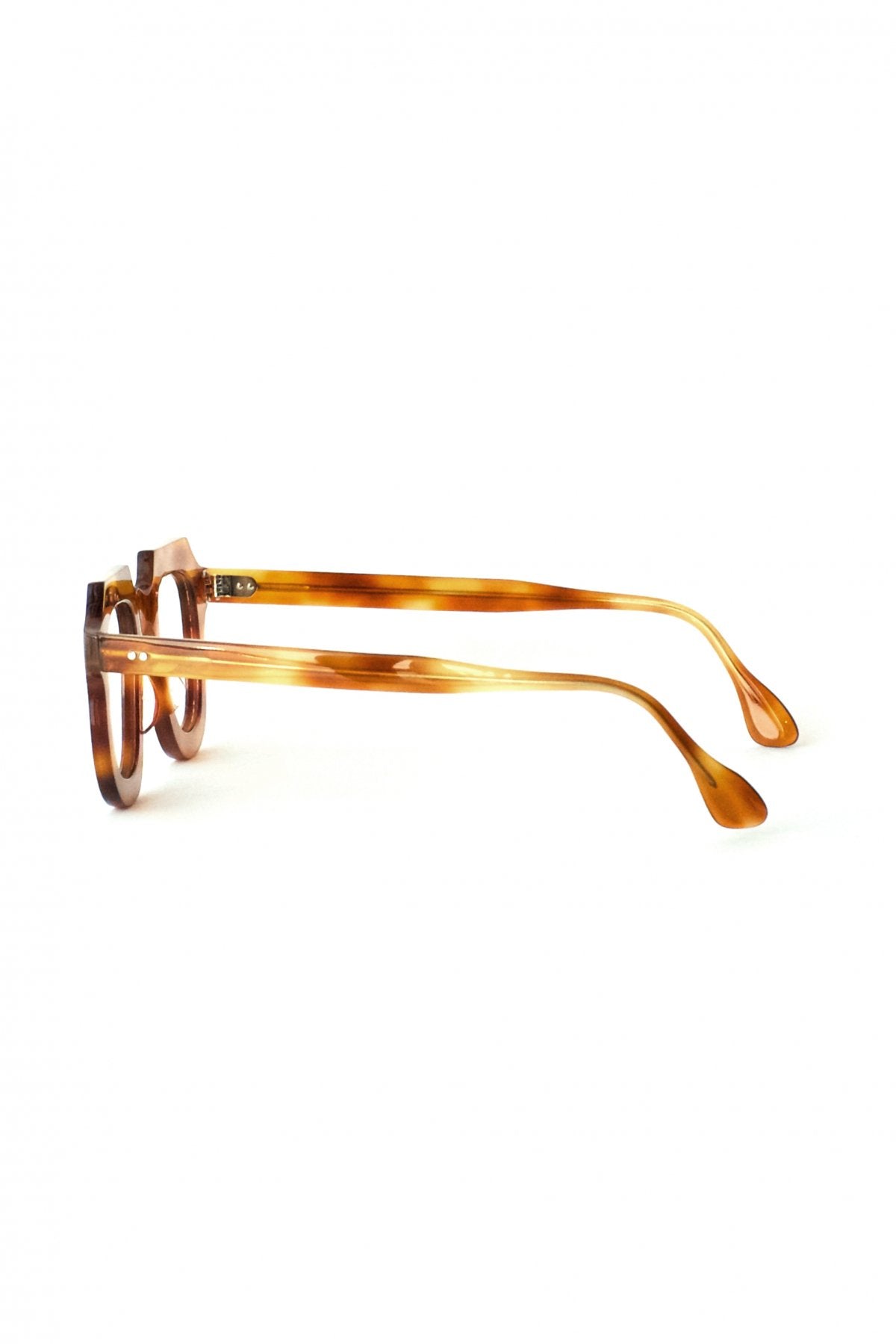 1950s HAND MADE  FRANCE VINTAGE EYEGLASS GOBRIN HONEY AMBER - OPT-400