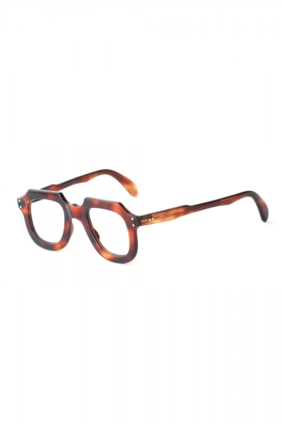 1950s HAND MADE  FRANCE VINTAGE EYEGLASS GOBRIN DEMI AMBER - OPT-401