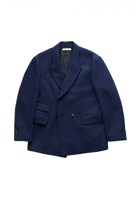 OLD JOE ★★★ - EXCLUSIVE DOUBLE-BREASTED SWING JACKET - HARRIS TWEED BLUE