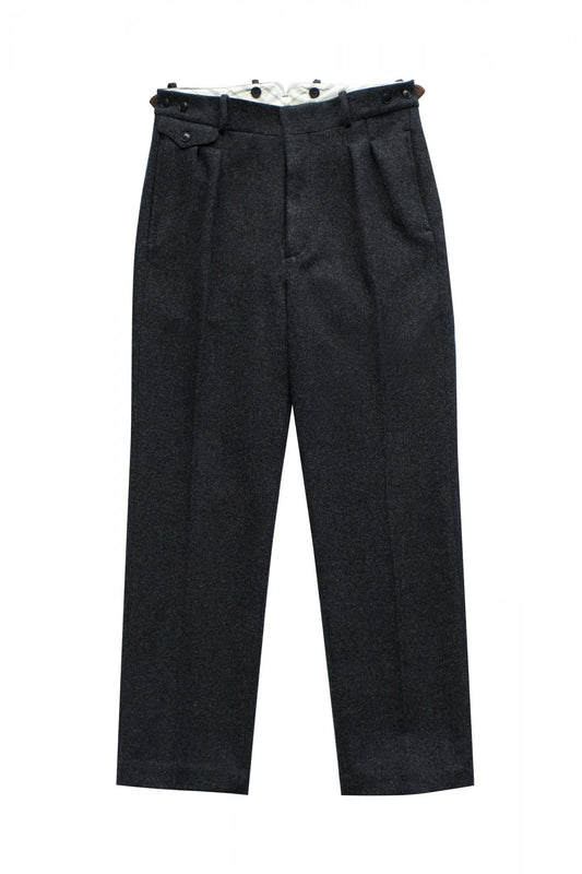 OLD JOE ★★★ - EXCLUSIVE DOUBLE-PLEATED DRAPE TROUSER - DIAMOND WEAVE