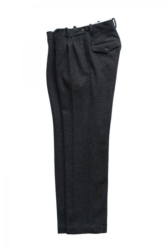 OLD JOE ★★★ - EXCLUSIVE DOUBLE-PLEATED DRAPE TROUSER - DIAMOND WEAVE