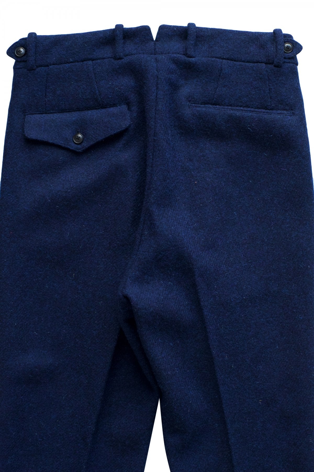 OLD JOE ★★★ - EXCLUSIVE DOUBLE-PLEATED DRAPE TROUSER - HARRIS TWEED BLUE