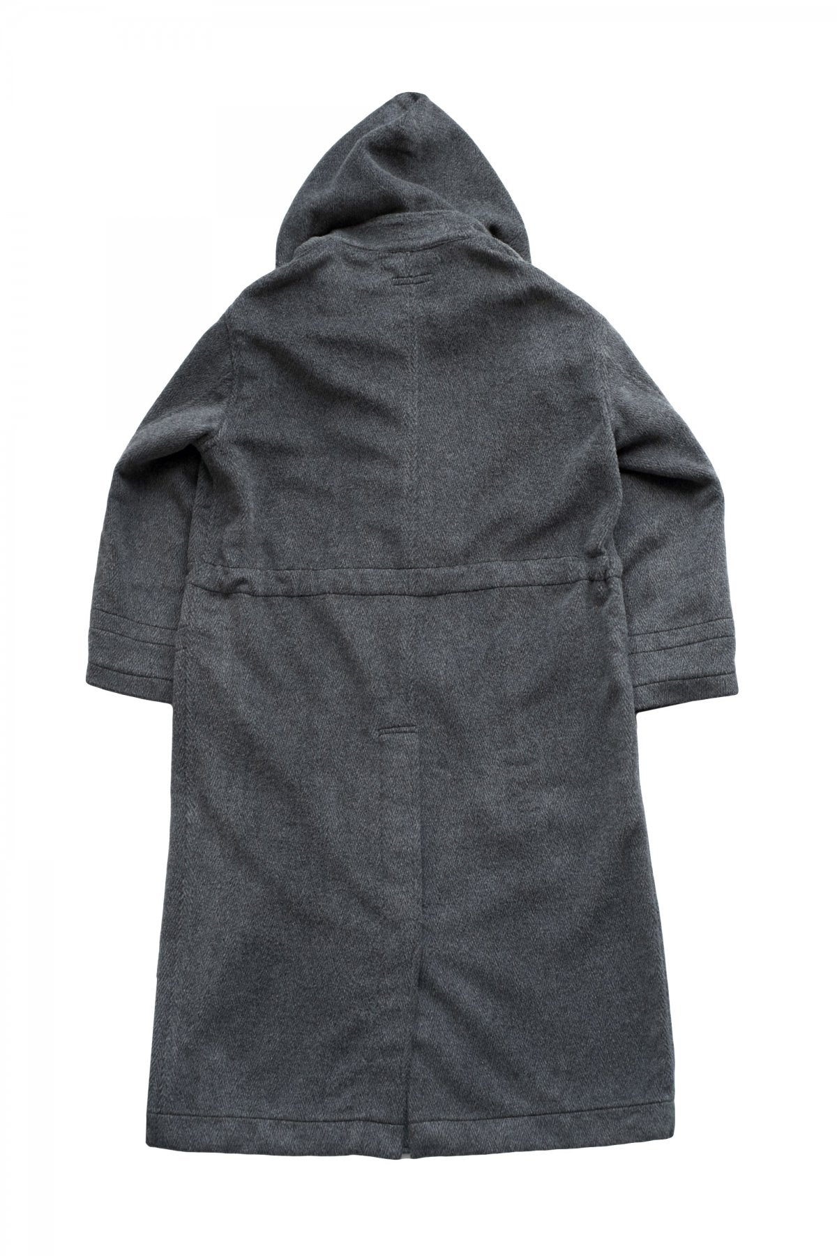 OLD JOE ★★★ - EXCLUSIVE HOODED WATCH COAT - ALPACA HERRING BONE GREY