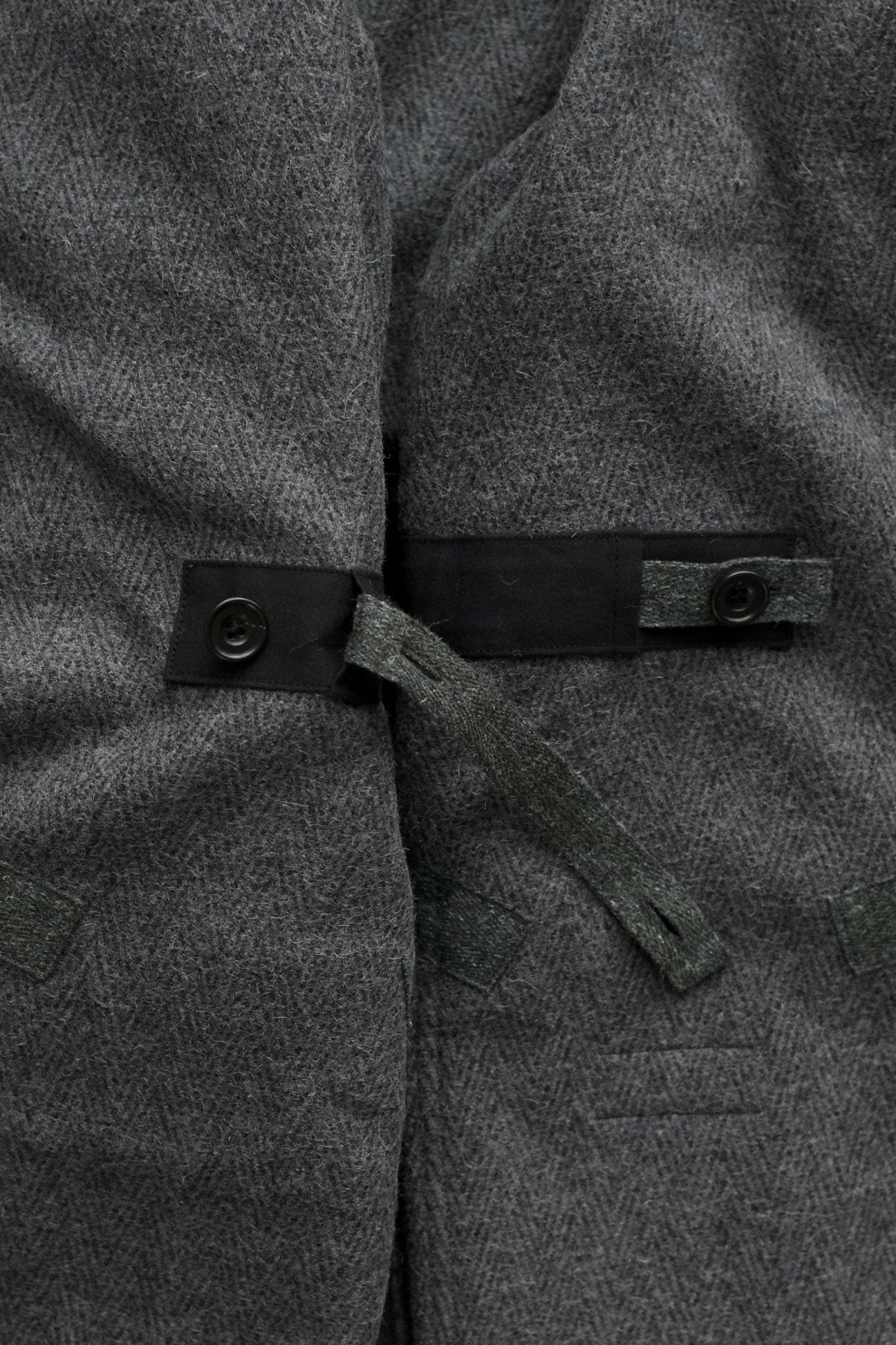 OLD JOE ★★★ - EXCLUSIVE HOODED WATCH COAT - ALPACA HERRING BONE GREY