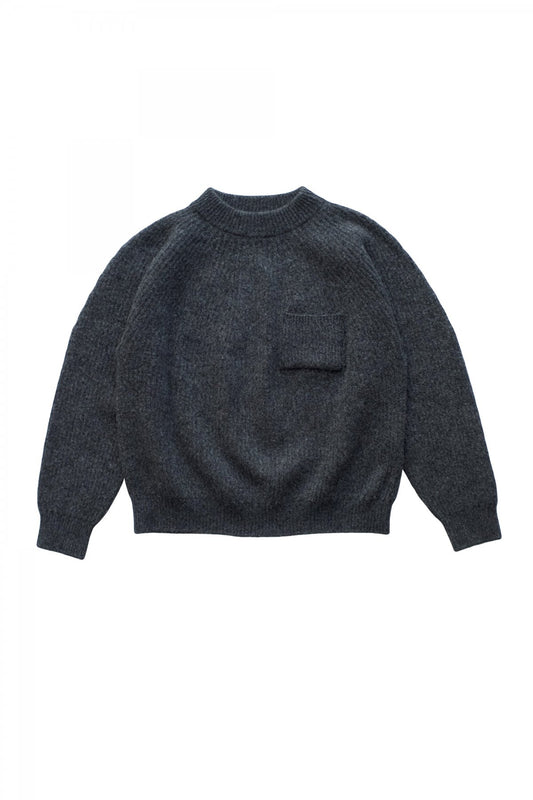 OLD JOE - MOCK-NECK SWEATER - GRAPHITE