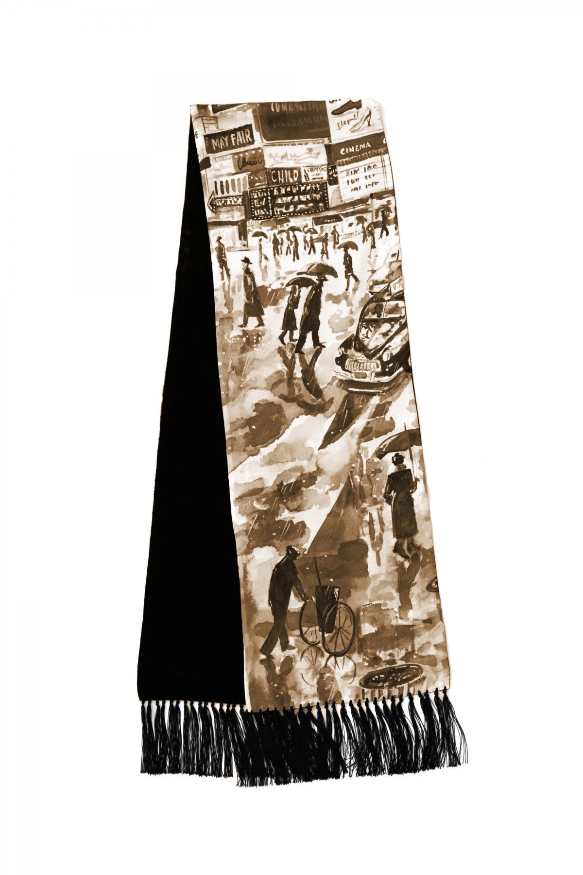 Porter Classic - TIMES SQUARE SILK STOLE - SEPIA