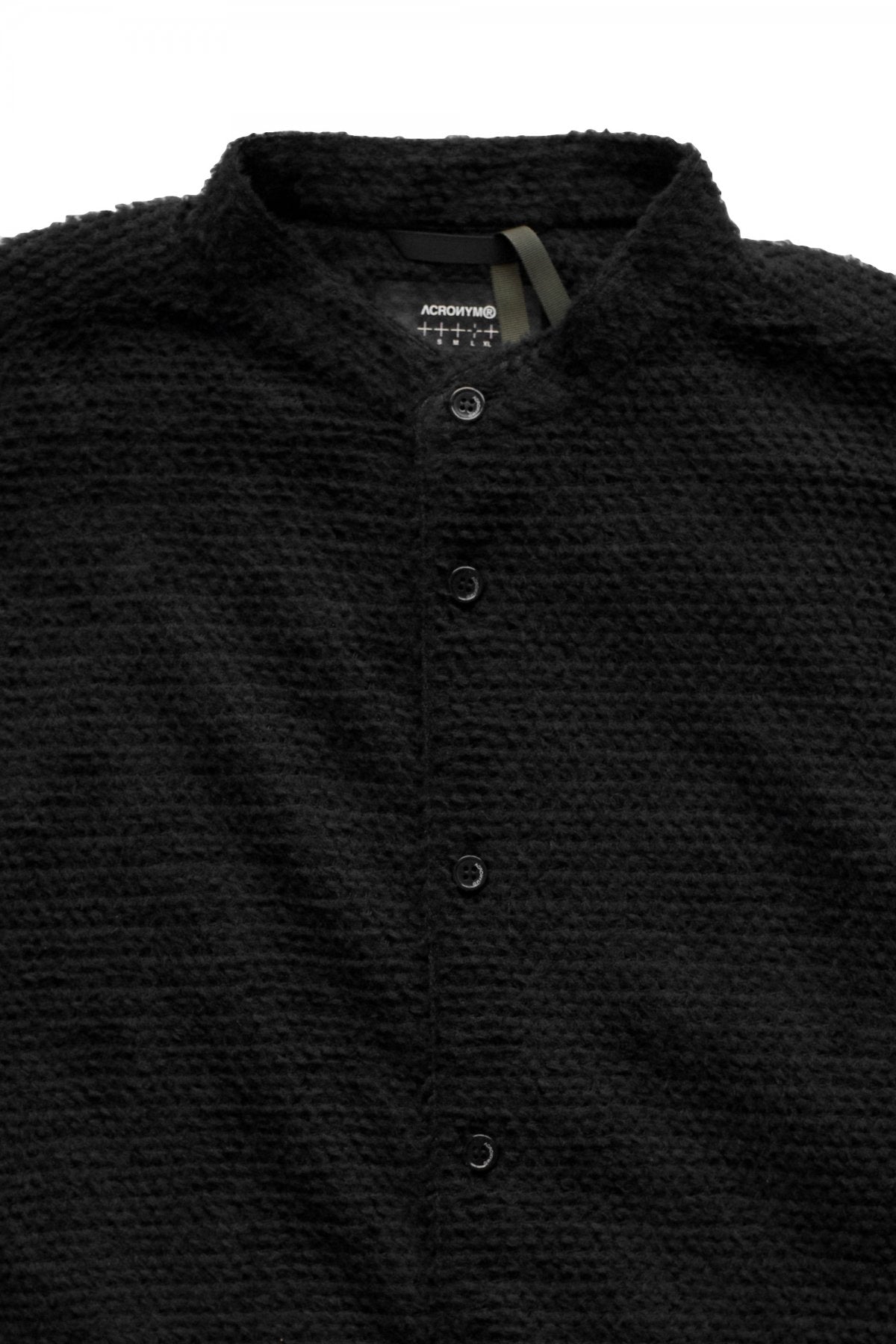 ACRONYM - LA6B-AD / Lofted Knit Fiber Long Sleeve Shirt - BLACK