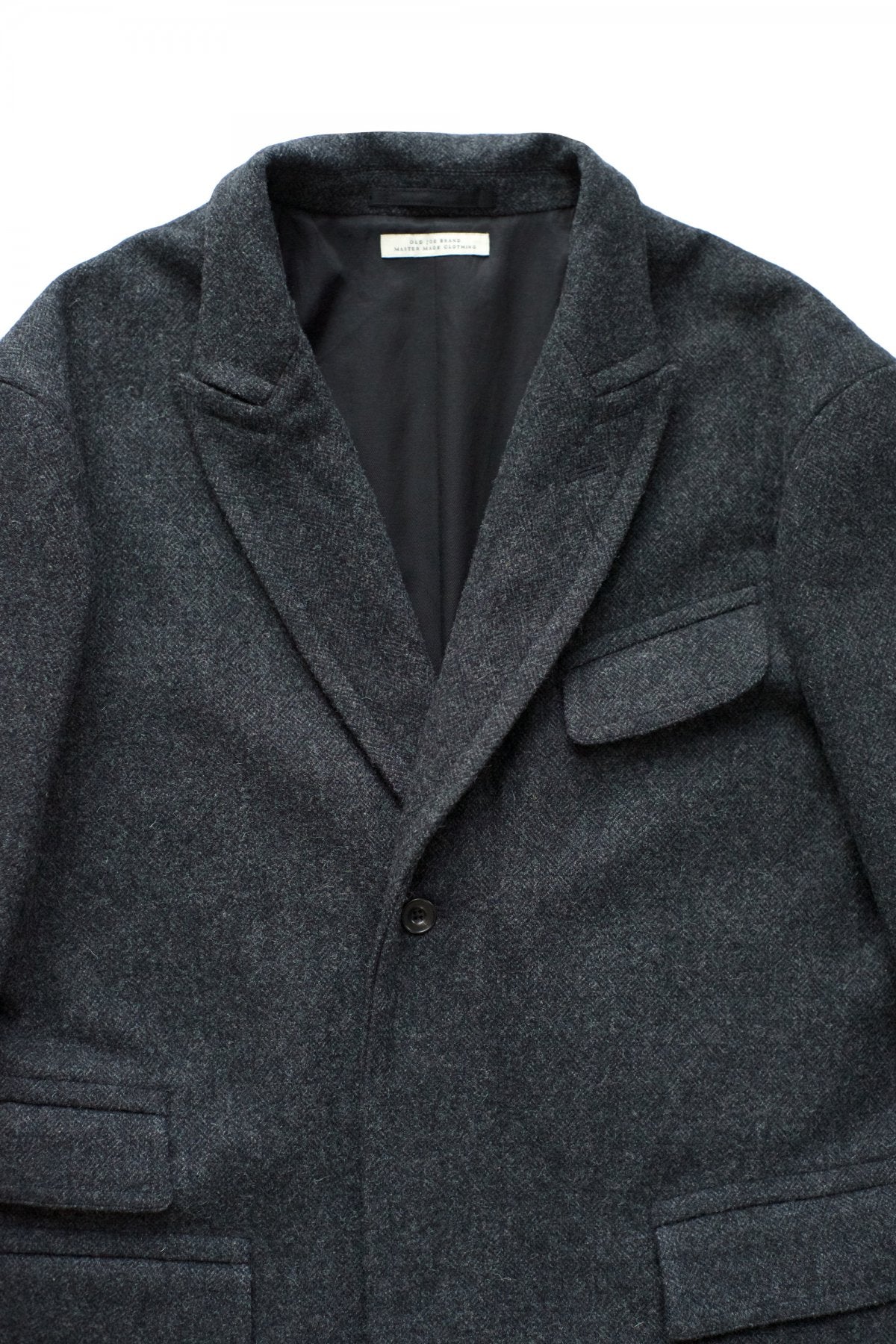 OLD JOE - PEAKED LAPEL GENTS COAT - DIAMOND WEAVE