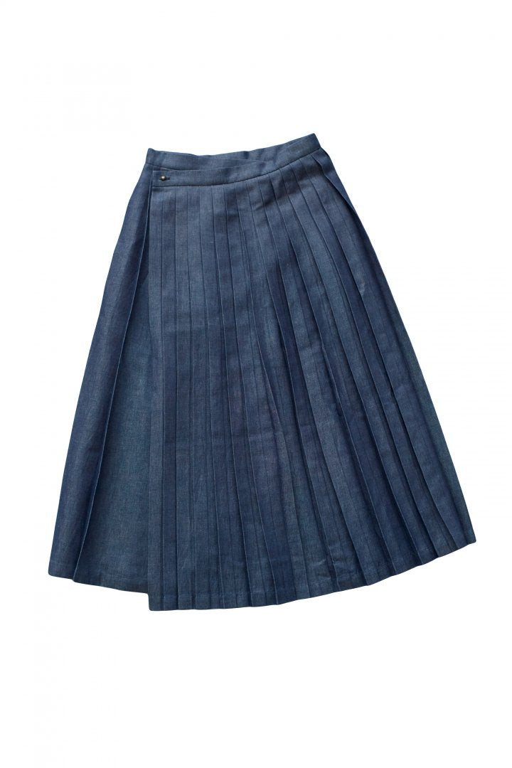 humoresque - WRAP SKIRT - BLUE DENIM