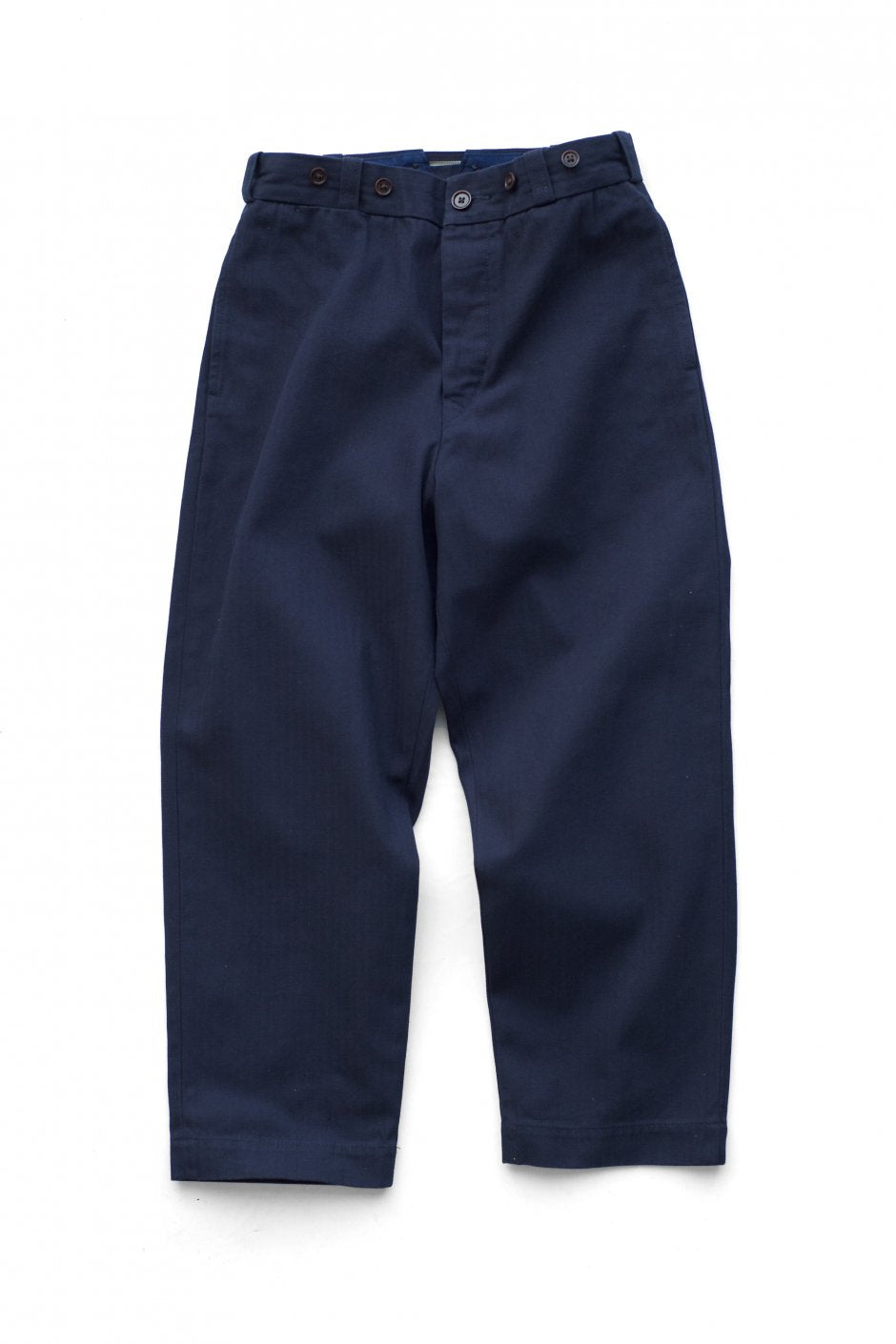 Nigel Cabourn WOMEN'S - CROPPED PANT HERRINGBONE - DARK NAVY