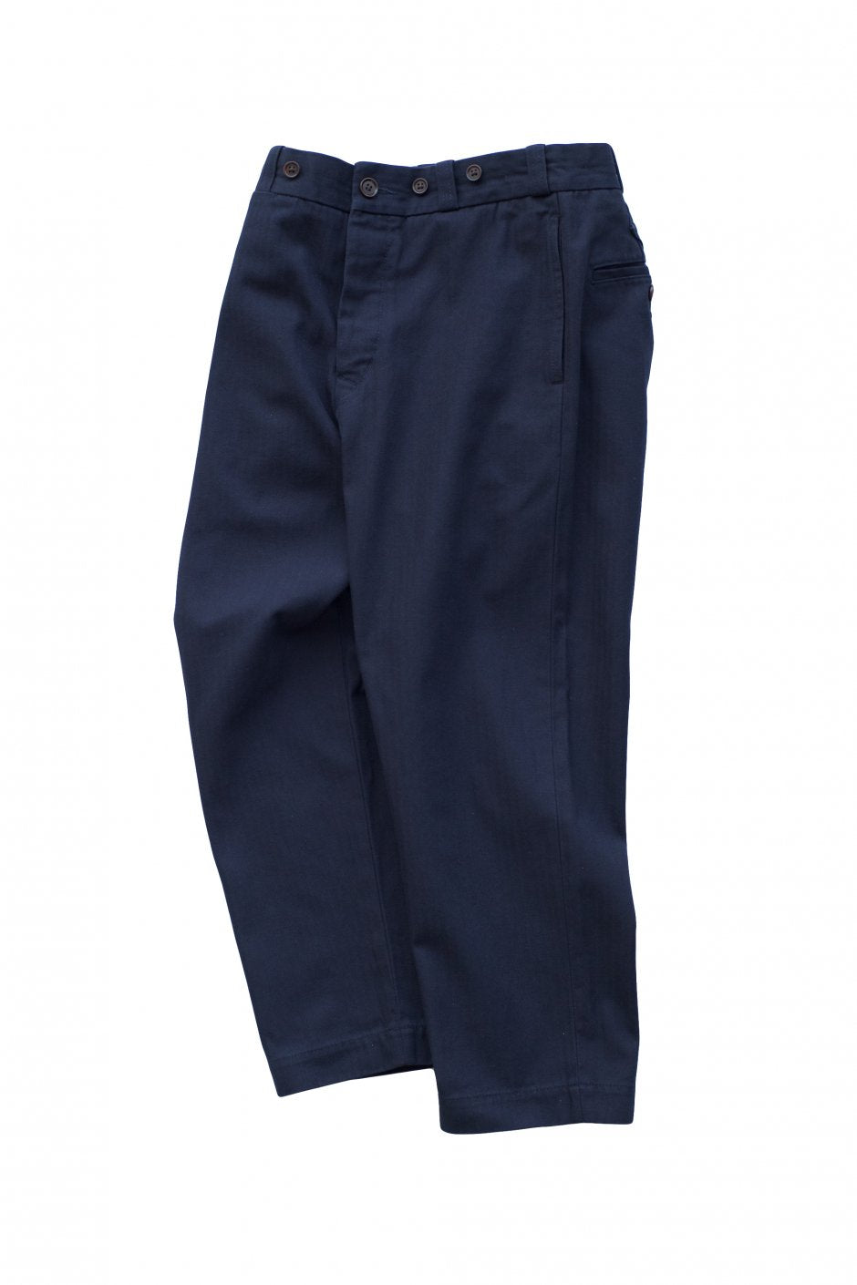 Nigel Cabourn WOMEN'S - CROPPED PANT HERRINGBONE - DARK NAVY