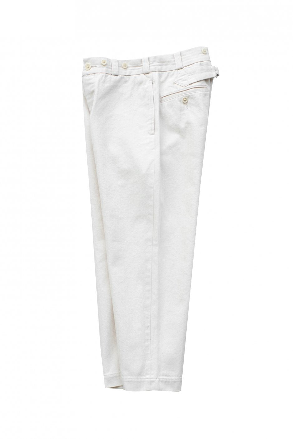 Nigel Cabourn WOMEN'S - CROPPED PANT HERRINGBONE - IVORY