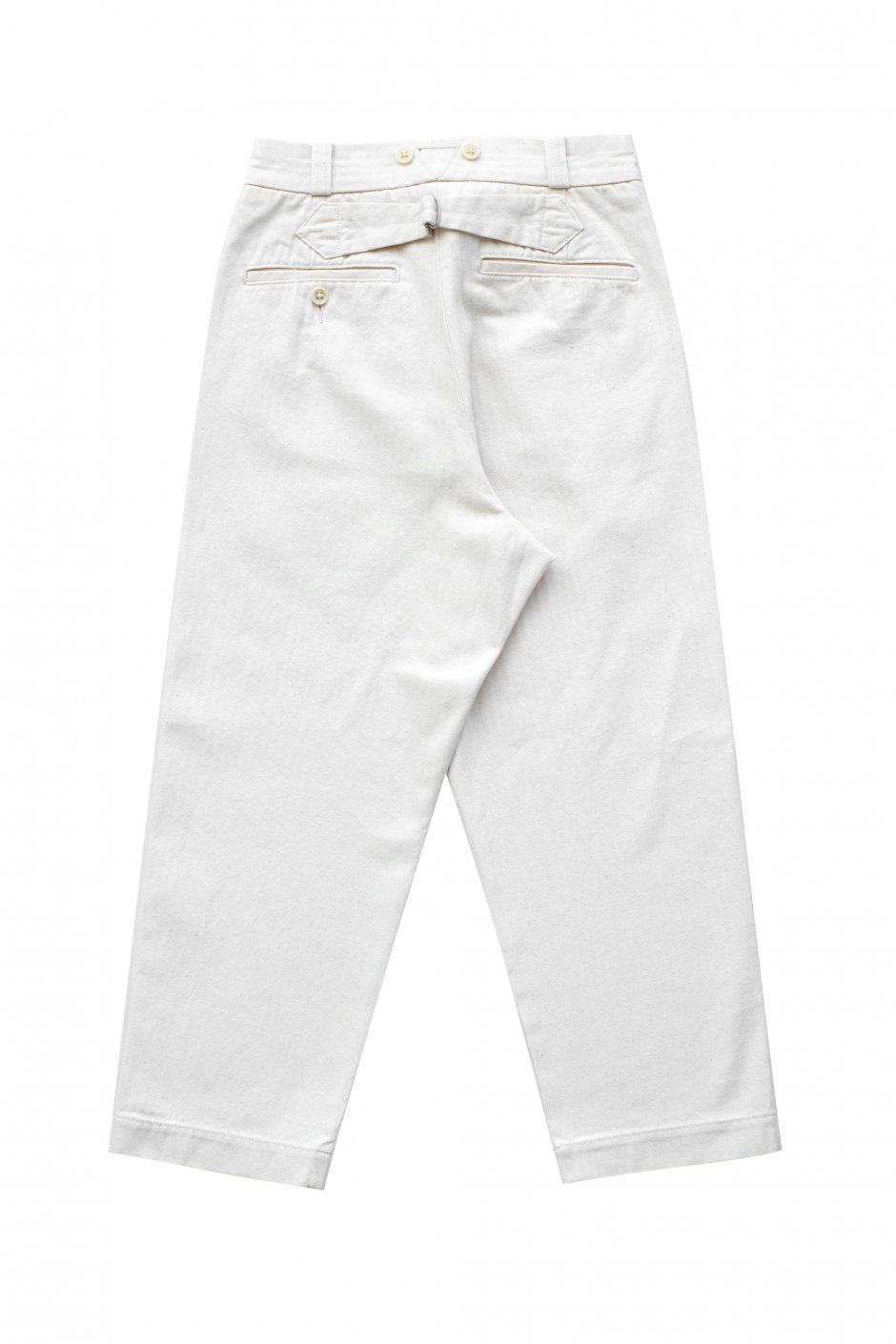 Nigel Cabourn WOMEN'S - CROPPED PANT HERRINGBONE - IVORY