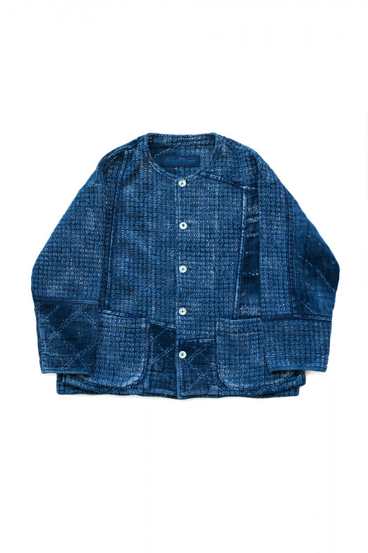 Porter Classic - KOGIN NO COLLAR JACKET - BLUE