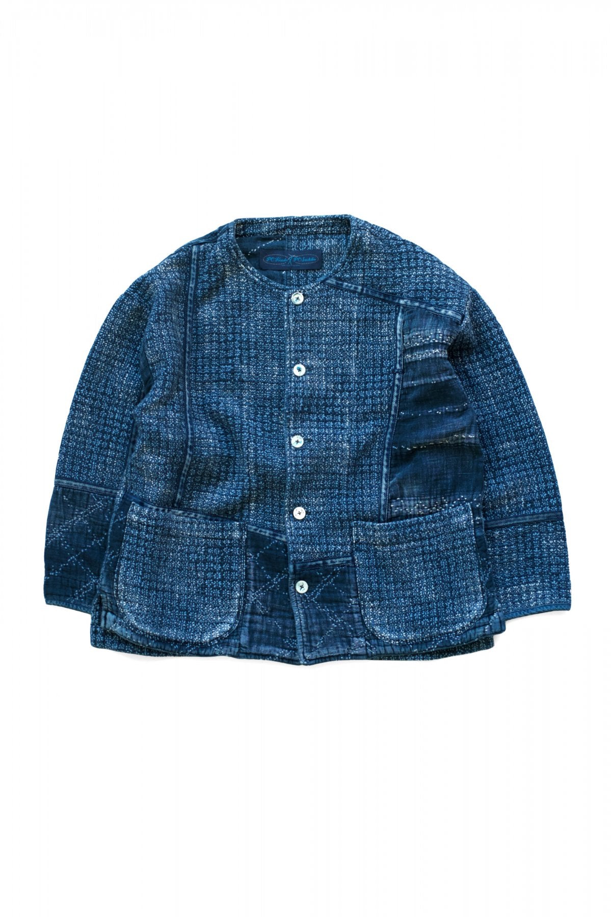 Porter Classic - KOGIN NO COLLAR JACKET - BLUE