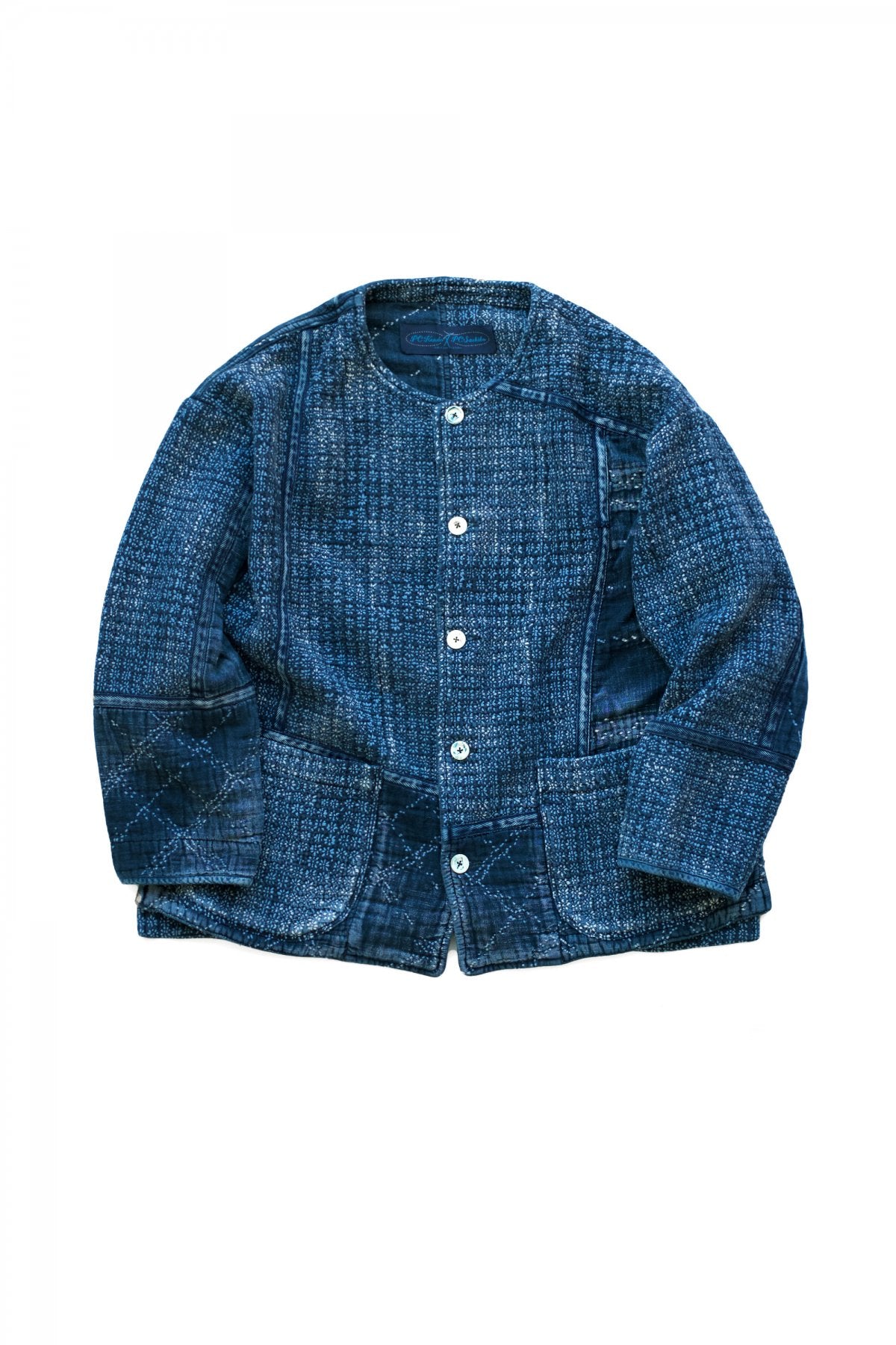 Porter Classic - KOGIN NO COLLAR JACKET - BLUE